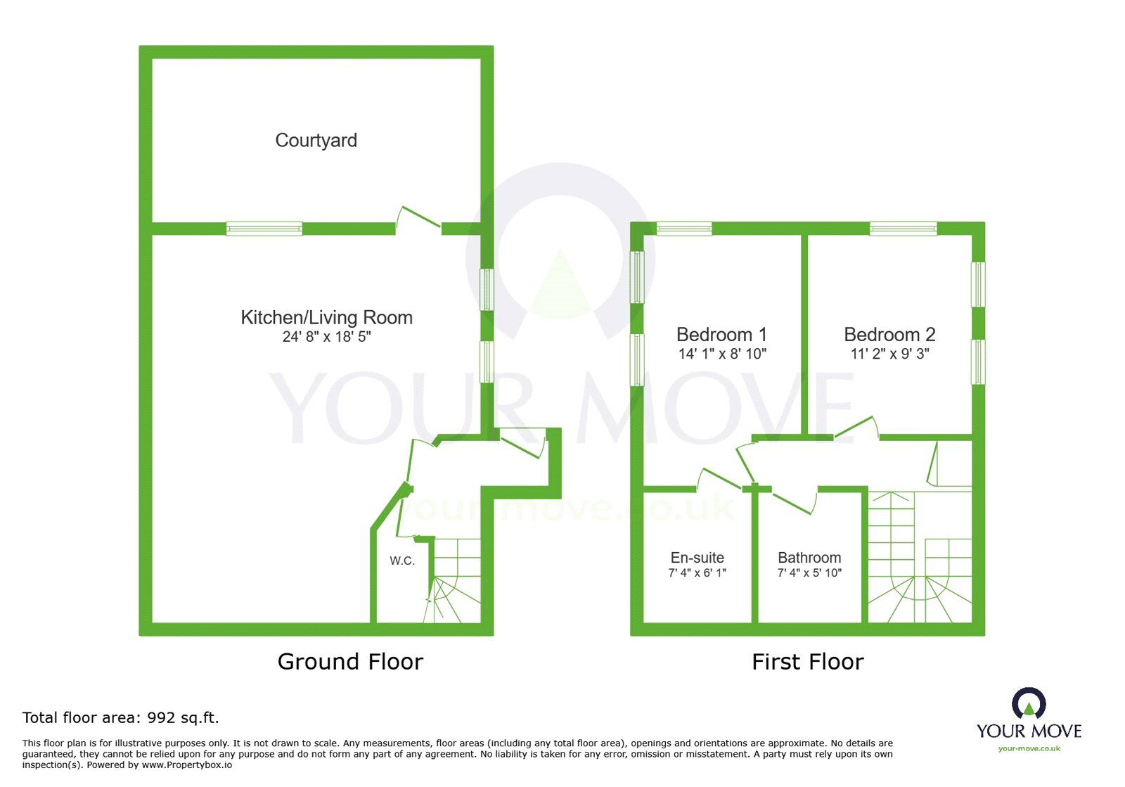 Floorplan of 2 bedroom Mid Terrace House for sale, Chapel Drive, Dartford, Kent, DA2
