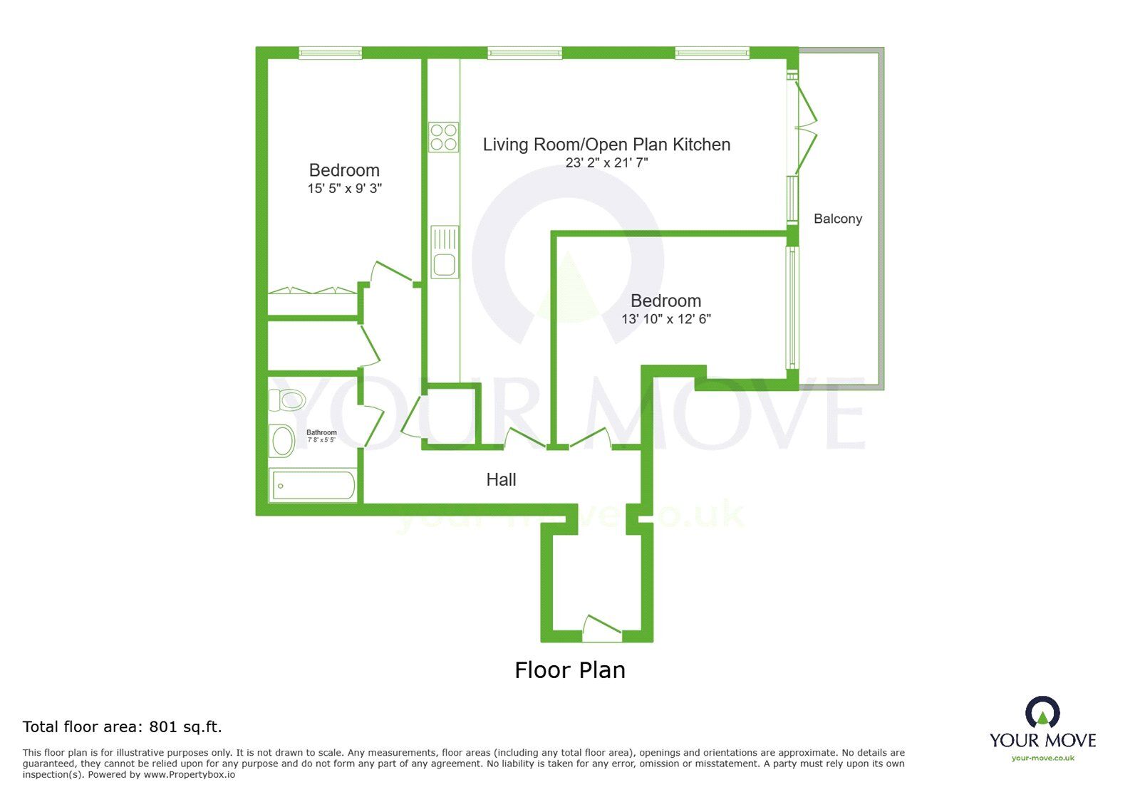 Floorplan of 2 bedroom Flat to rent, Victoria Road, Dartford, Kent, DA1
