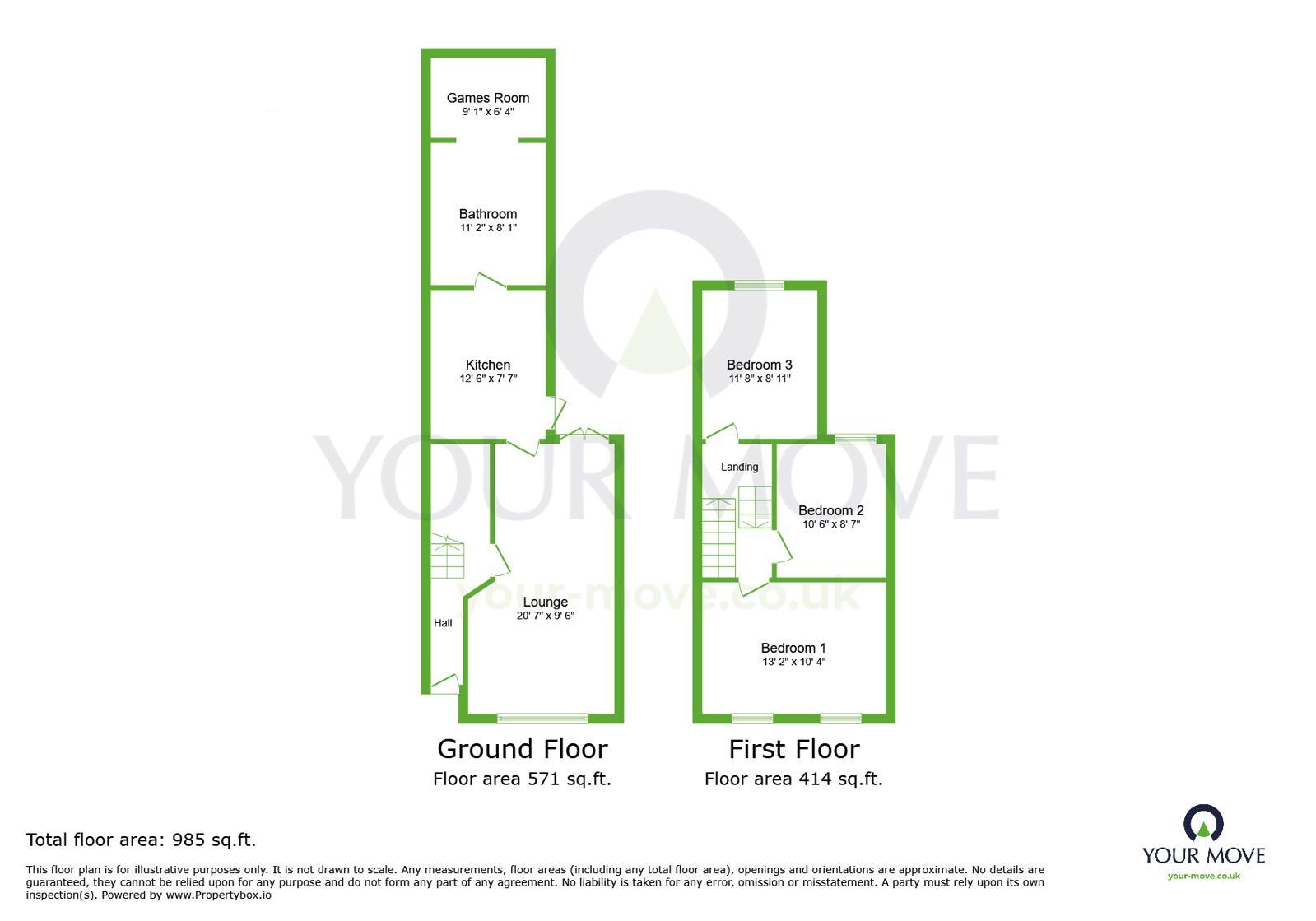Floorplan of 3 bedroom Mid Terrace House for sale, Spring Vale North, Dartford, Kent, DA1