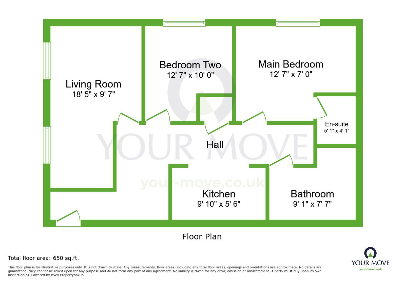 Floorplan of 2 bedroom Flat for sale, Esparto Way, South Darenth, Kent, DA4