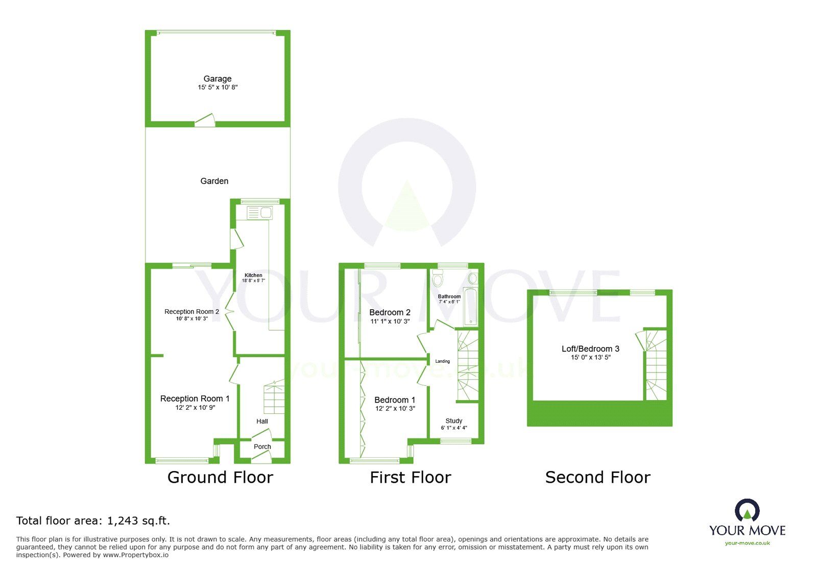 Floorplan of 3 bedroom Mid Terrace House for sale, Winifred Road, Dartford, Kent, DA1