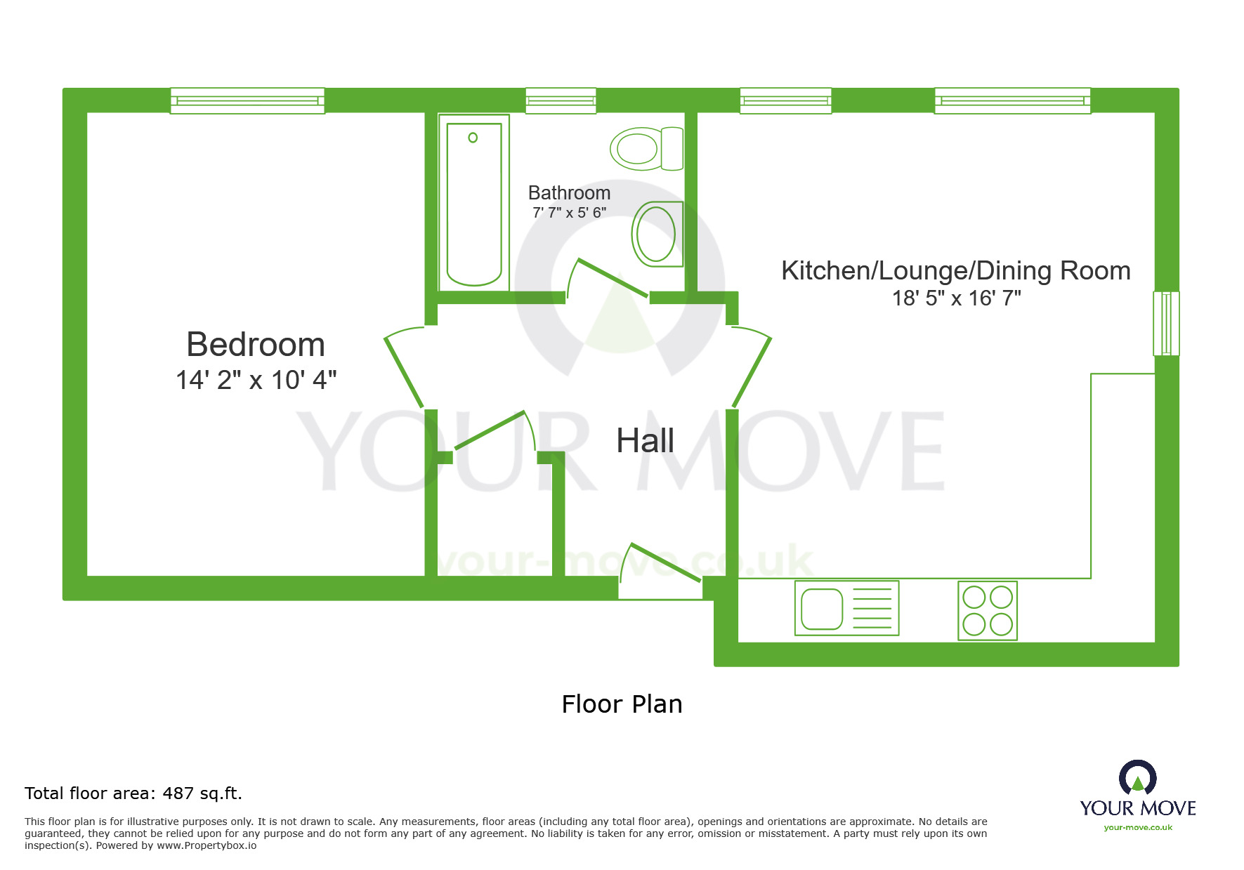 Floorplan of 1 bedroom Flat to rent, Victoria Road, Dartford, Kent, DA1