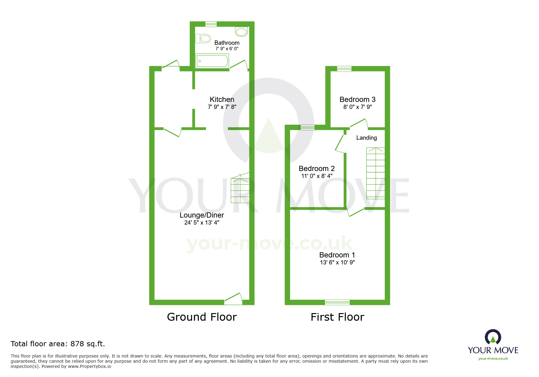 Floorplan of 3 bedroom End Terrace House to rent, Lowfield Street, Dartford, Kent, DA1