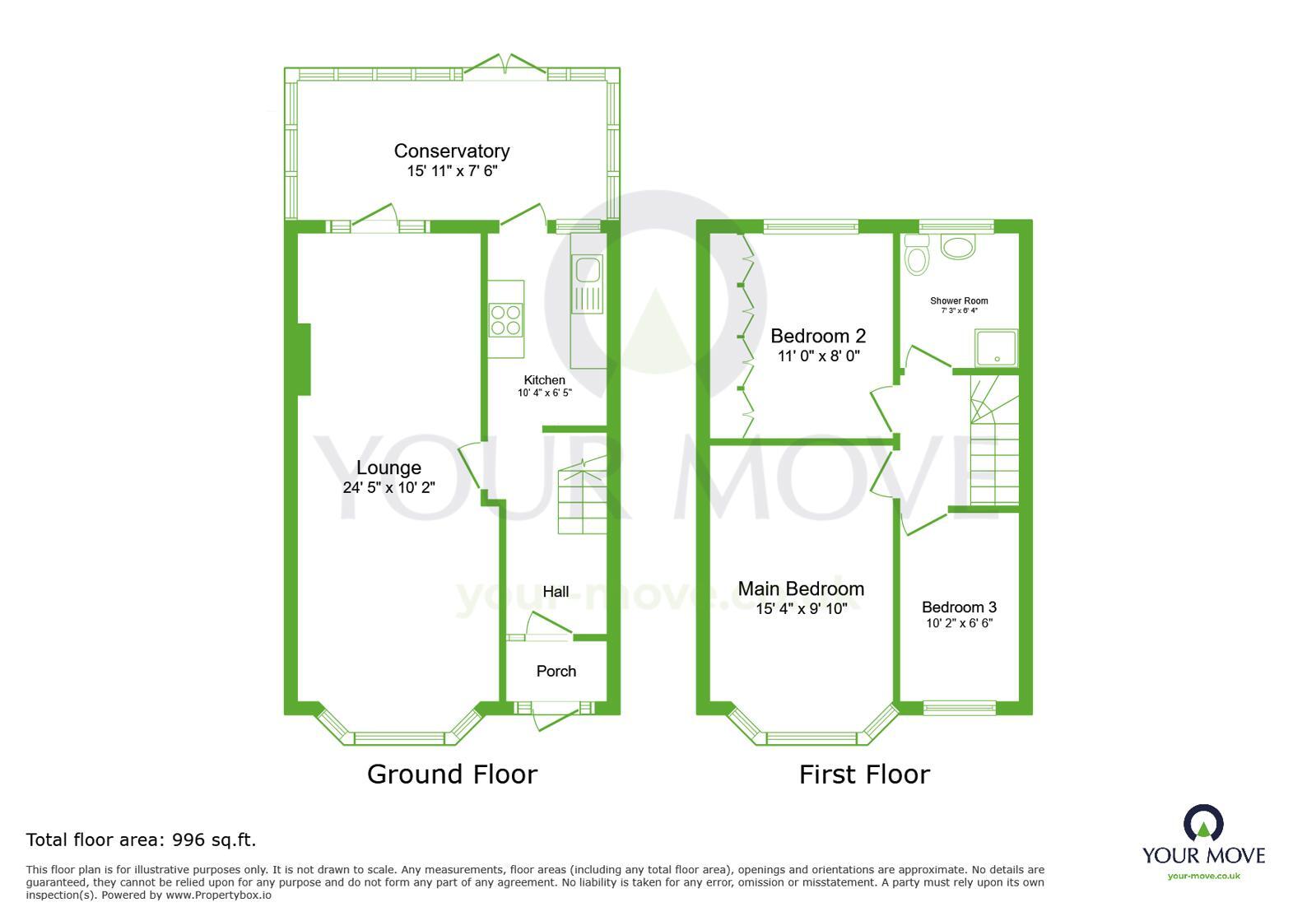 Floorplan of 3 bedroom Mid Terrace House for sale, Dene Road, Dartford, Kent, DA1
