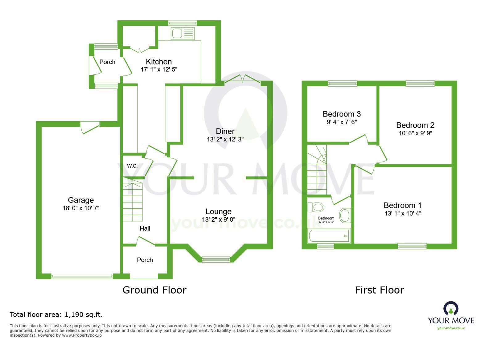 Floorplan of 3 bedroom Semi Detached House to rent, Heath Lane, Dartford, Kent, DA1
