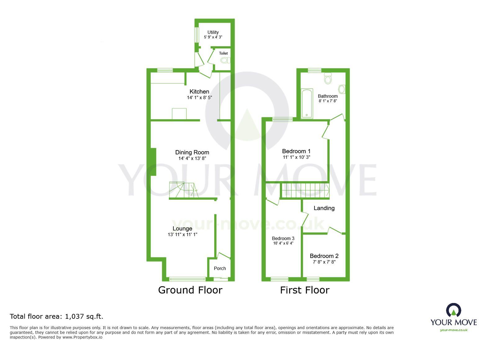 Floorplan of 3 bedroom End Terrace House for sale, Fulwich Road, Dartford, Kent, DA1