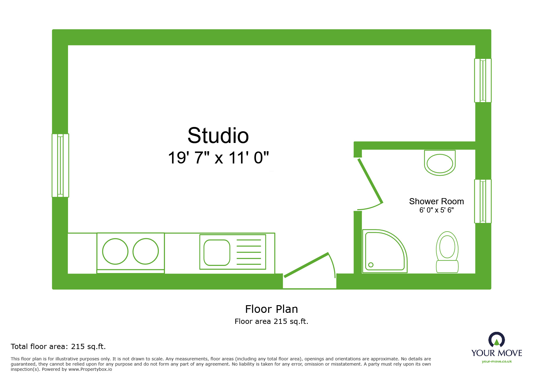 Floorplan of 1 bedroom End Terrace Property to rent, Cedar Drive, Sutton At Hone, Kent, DA4