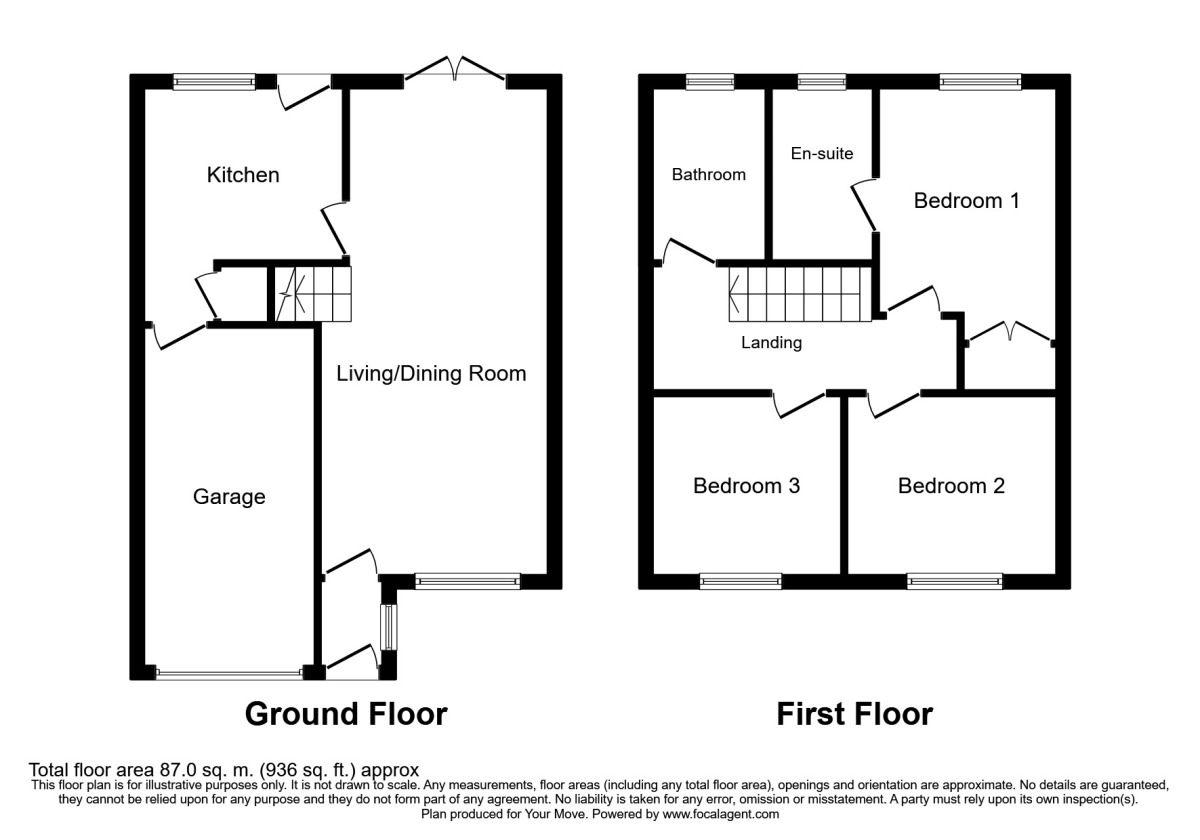 Floorplan of 3 bedroom Semi Detached House to rent, Harewood Crescent, Stockton-On-Tees, Cleveland, TS19