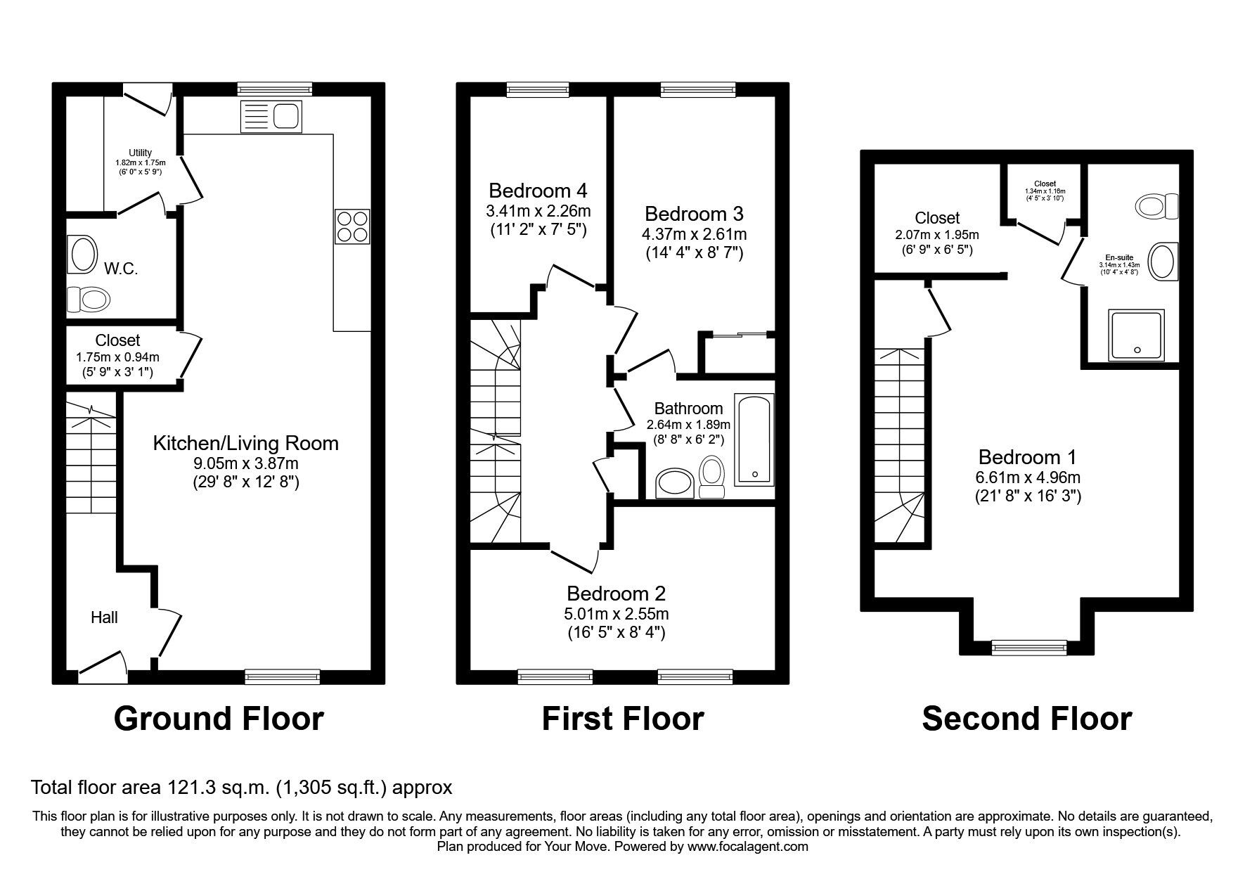 Floorplan of 4 bedroom End Terrace House for sale, Viscount Drive, Dalkeith, Midlothian, EH22