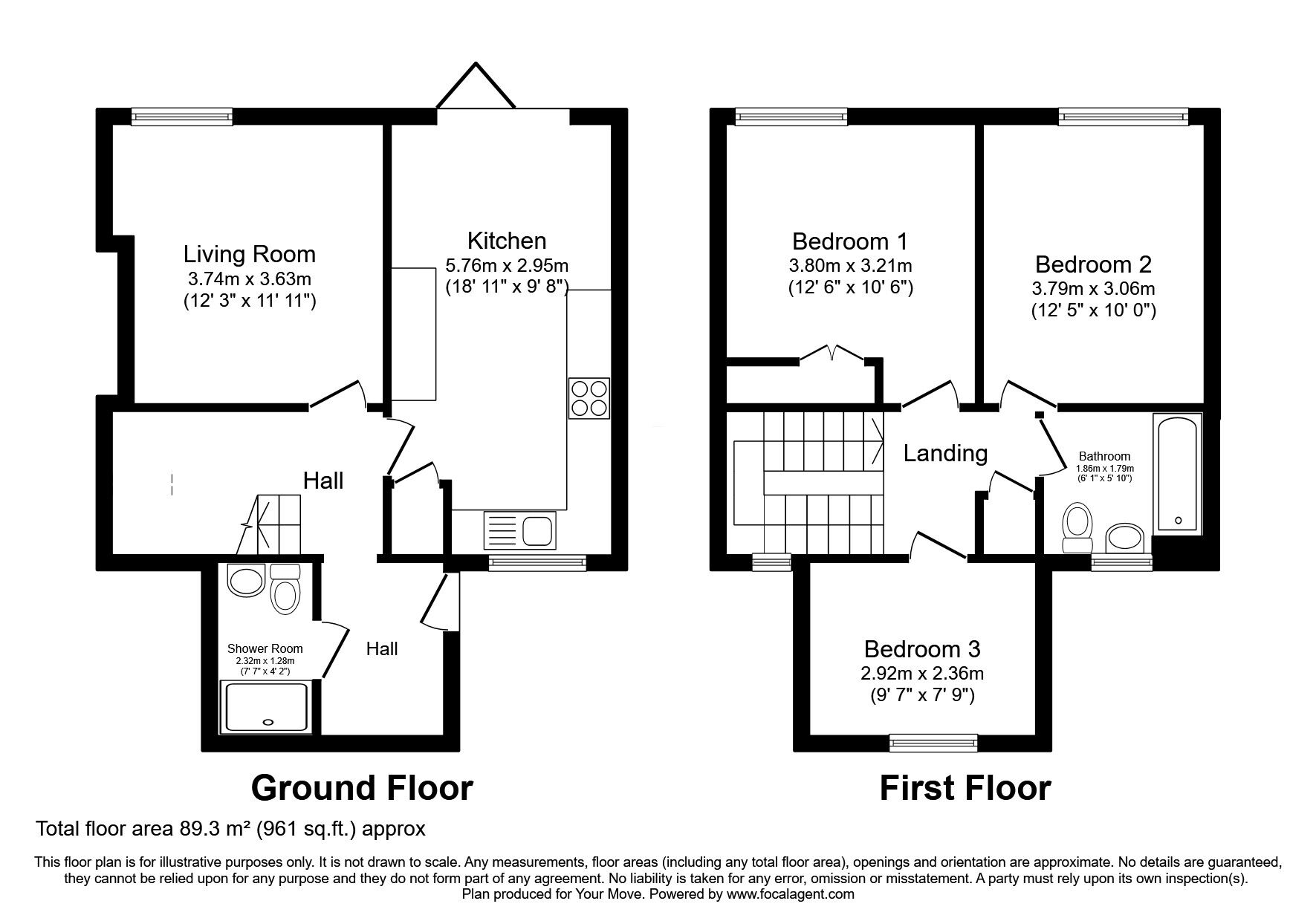 Floorplan of 3 bedroom Mid Terrace House for sale, Northfield Gardens, Prestonpans, East Lothian, EH32