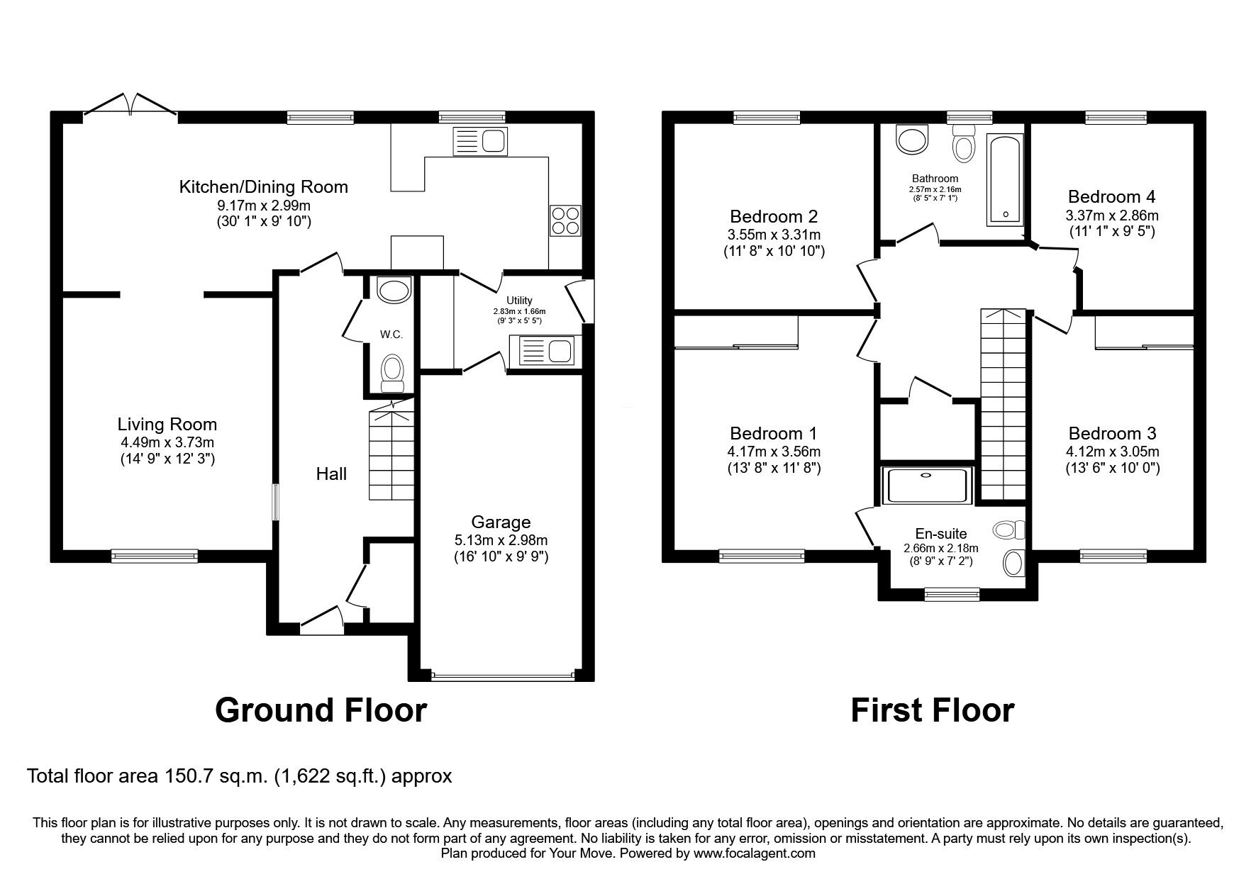 Floorplan of 4 bedroom Semi Detached House for sale, Viscount Drive, Eskbank, Dalkeith, Midlothian, EH22
