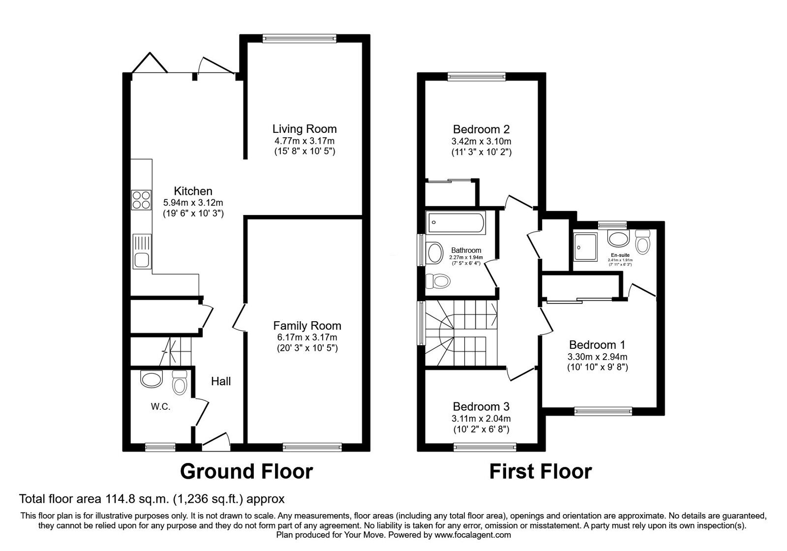 Floorplan of 3 bedroom Detached House for sale, Sycamore Drive, Penicuik, EH26