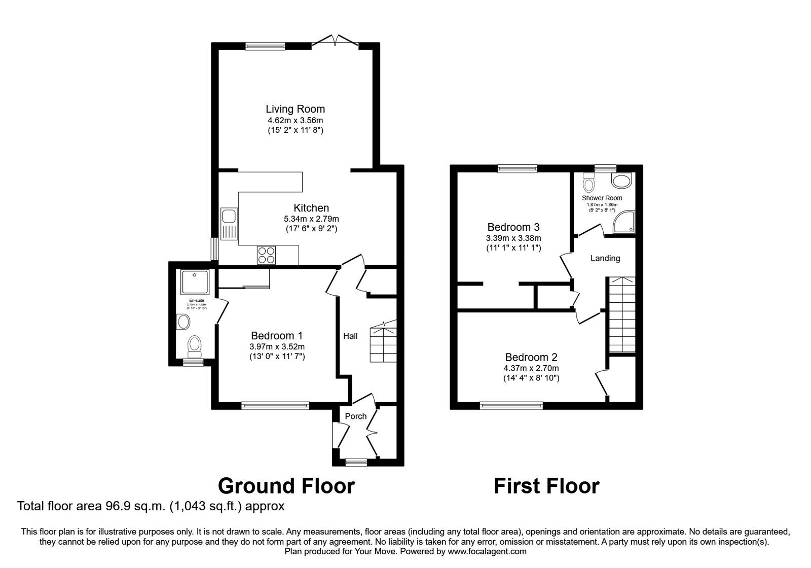 Floorplan of 3 bedroom Semi Detached House for sale, Tyne Park, Pencaitland, East Lothian, EH34