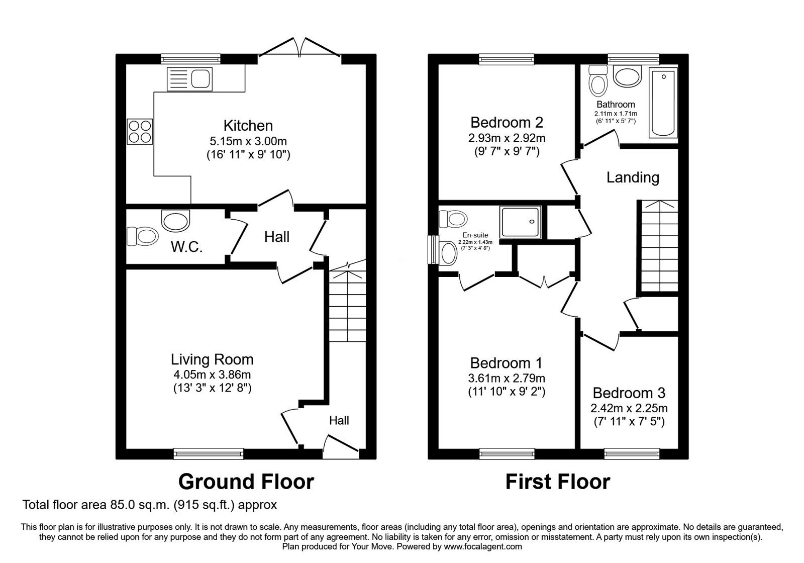 Floorplan of 3 bedroom Link Detached House for sale, Gilmerton Station Road, Hyvots Bank, Edinburgh, EH17