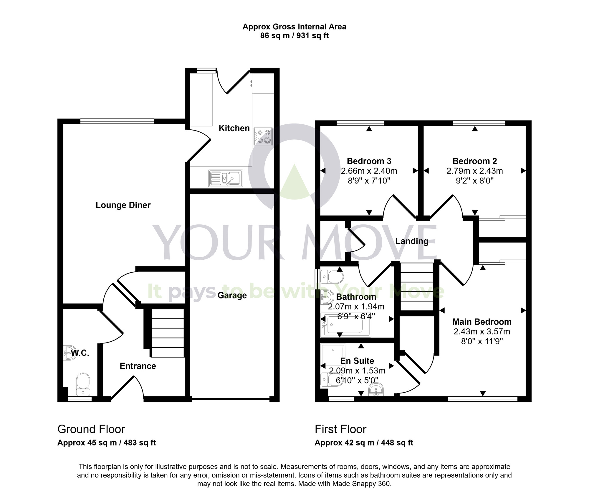 Floorplan of 3 bedroom Detached House for sale, Home Avenue, Dunbar, East Lothian, EH42
