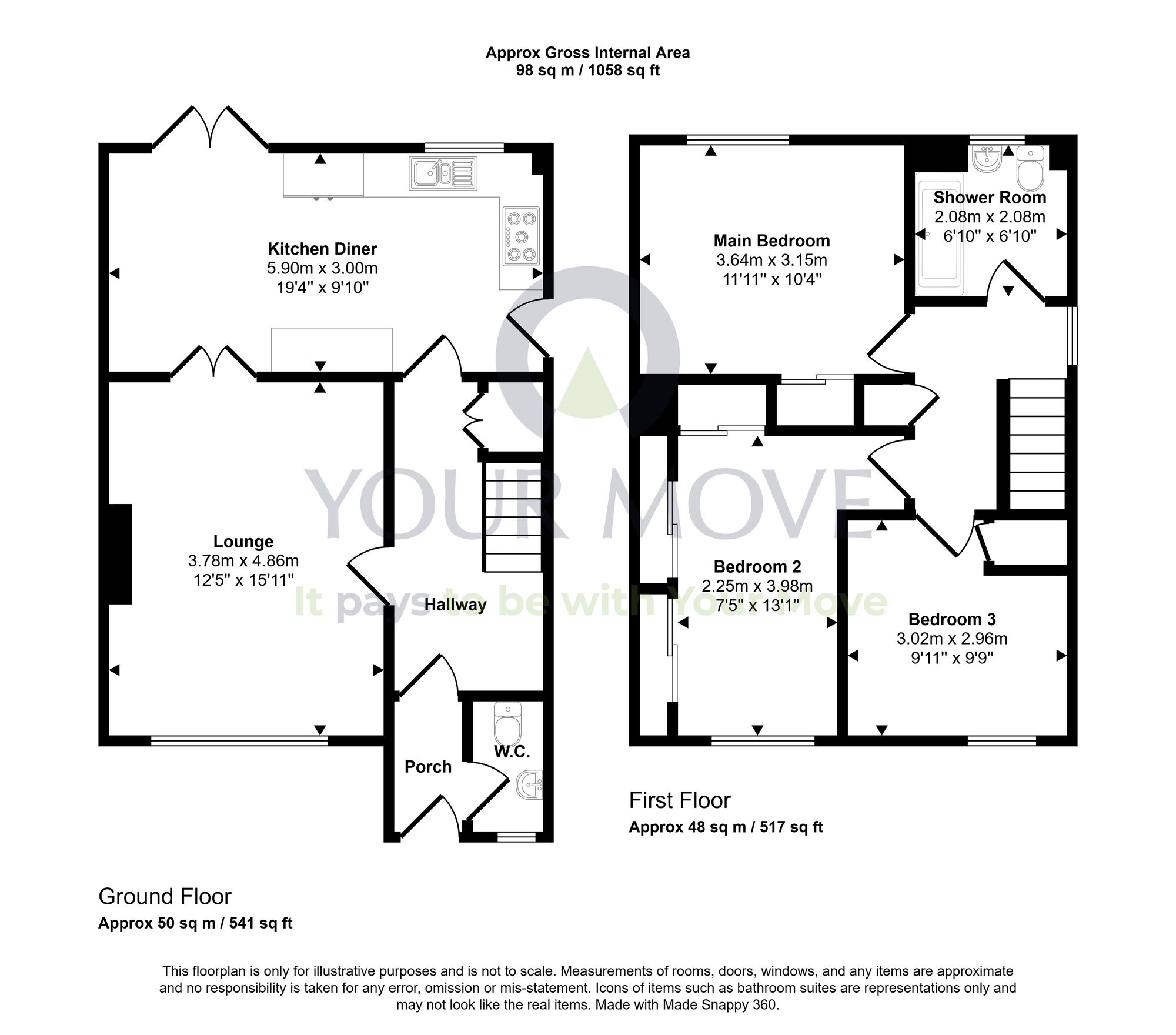 Floorplan of 3 bedroom Semi Detached House for sale, Barleyknowe Street, Gorebridge, Midlothian, EH23