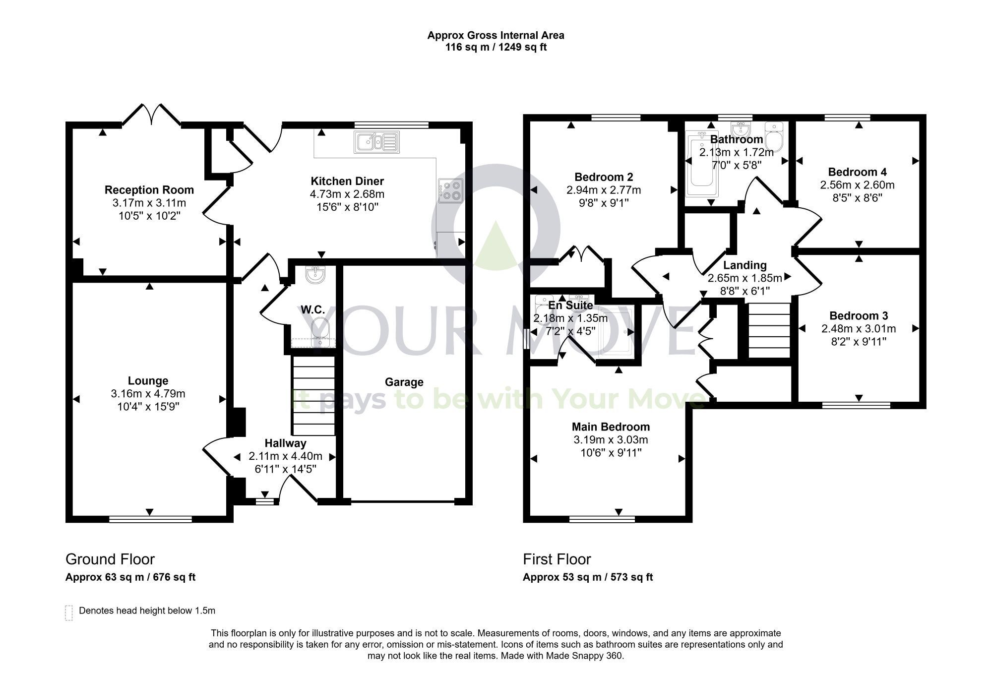 Floorplan of 4 bedroom Detached House for sale, South Quarry Mews, Gorebridge, Midlothian, EH23