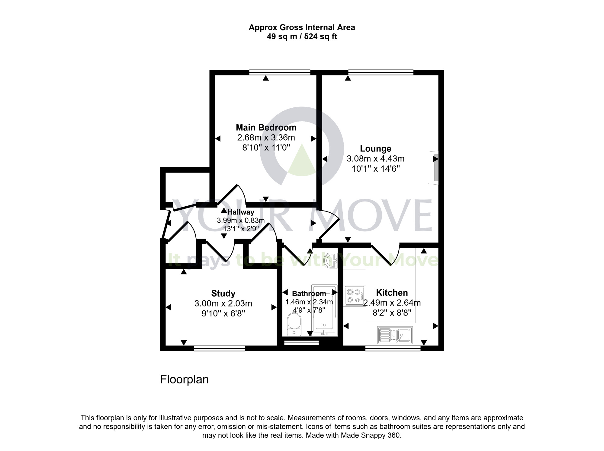 Floorplan of 2 bedroom Flat for sale, Beachmont Place, Dunbar, East Lothian, EH42
