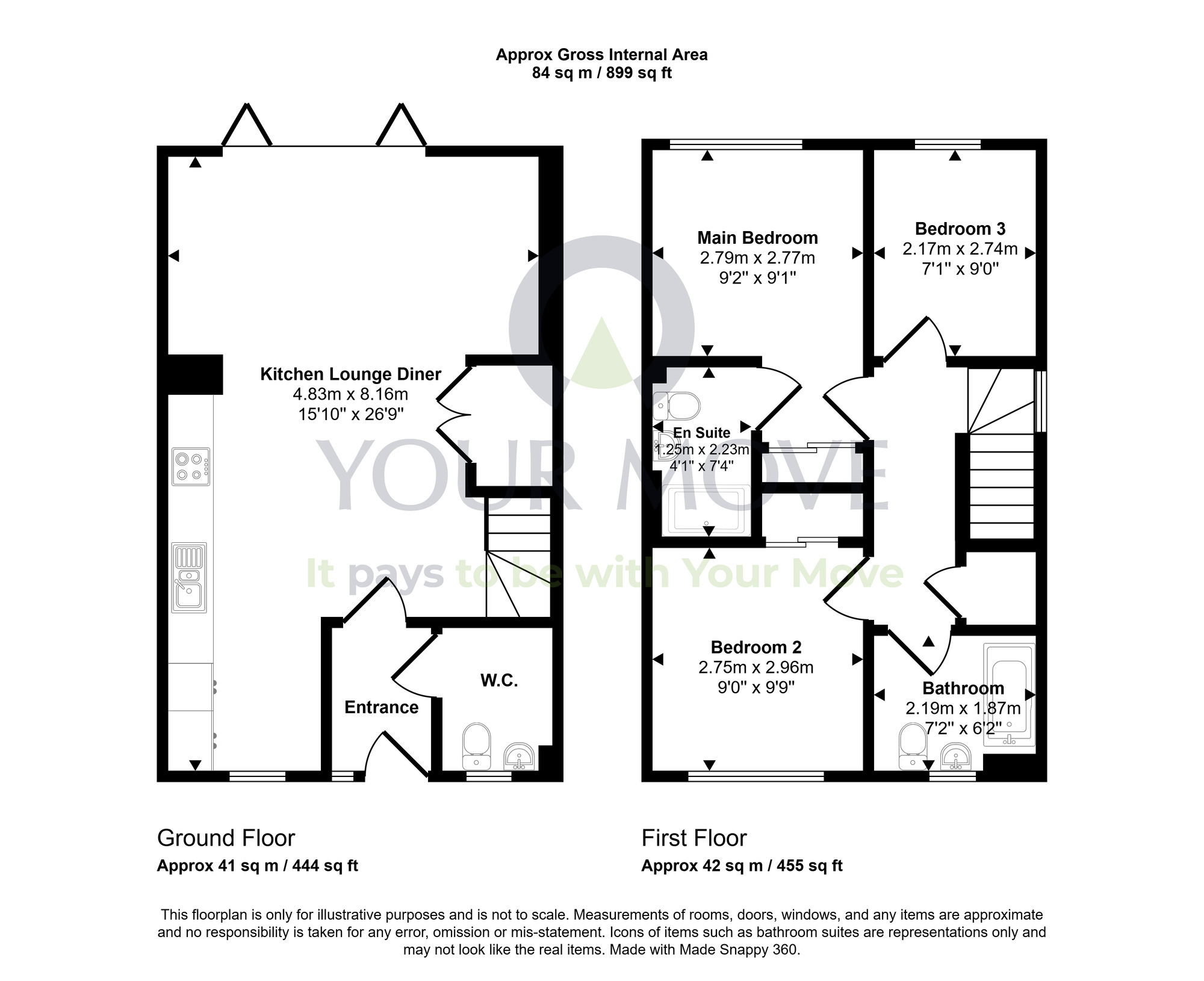 Floorplan of 3 bedroom Semi Detached House for sale, Shiel Hall Circle, Rosewell, Midlothian, EH24