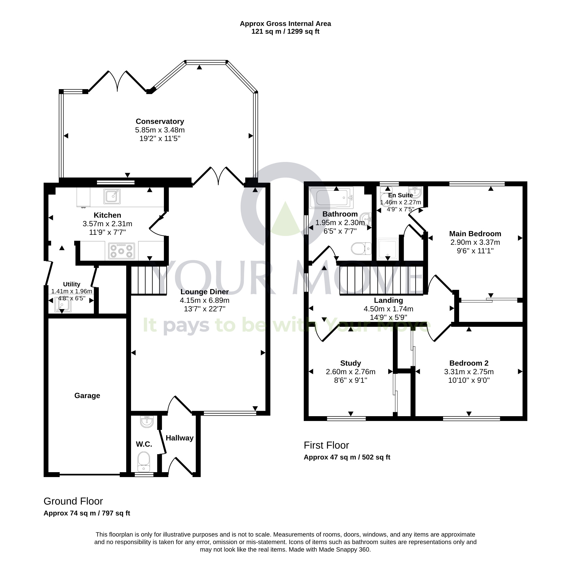 Floorplan of 3 bedroom Detached House for sale, Redwood Walk, Newtongrange, Midlothian, EH22