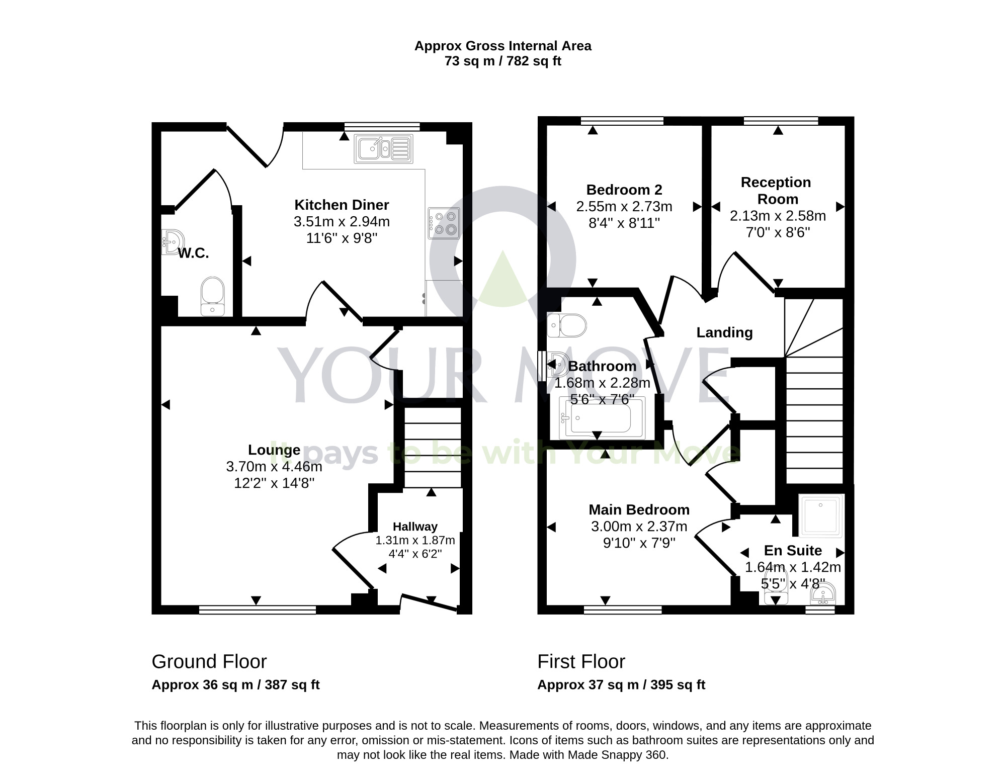 Floorplan of 3 bedroom End Terrace House for sale, Cowpits Avenue, Whitecraig, East Lothian, EH21