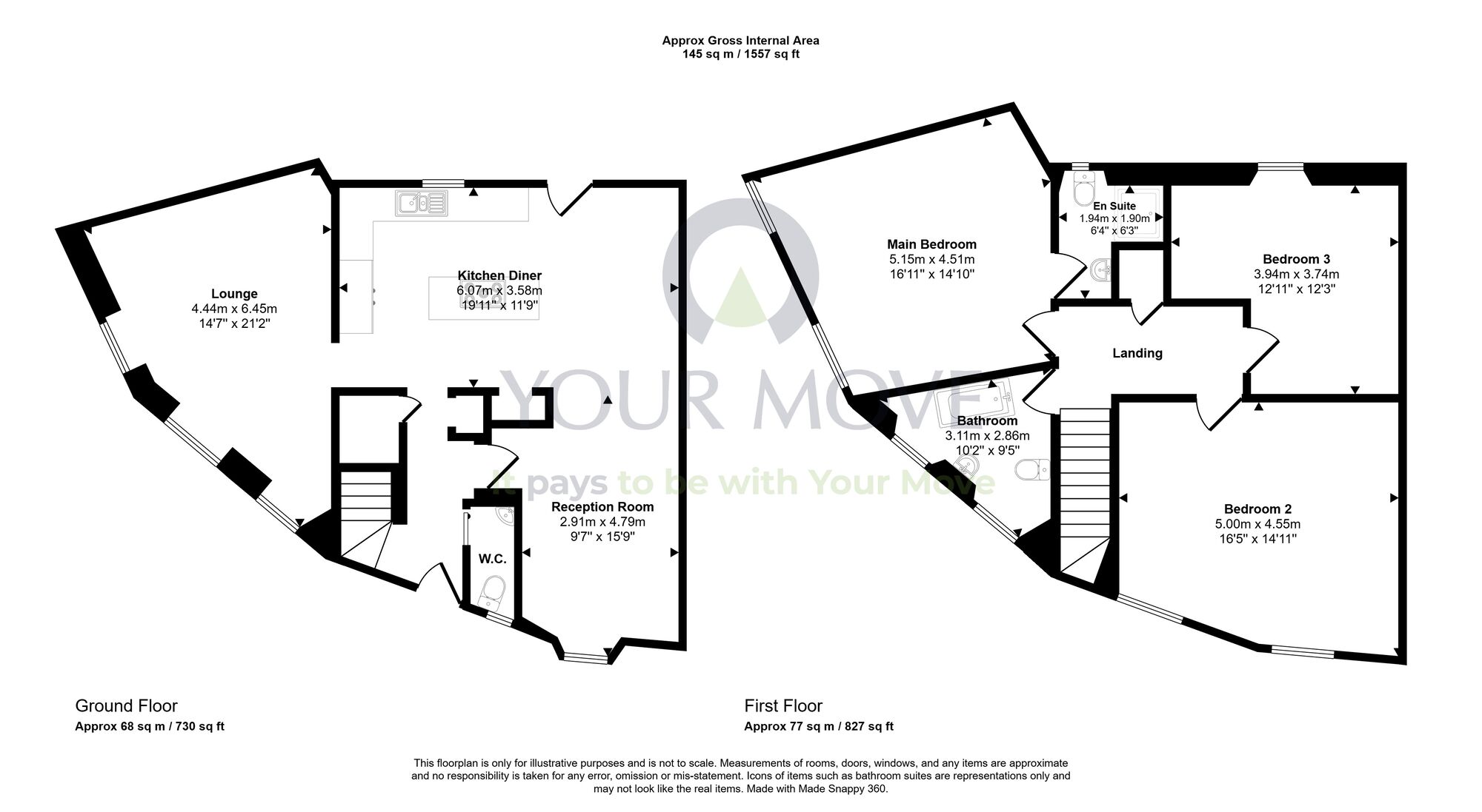 Floorplan of 3 bedroom Mid Terrace House for sale, Main Street, Pathhead, Midlothian, EH37