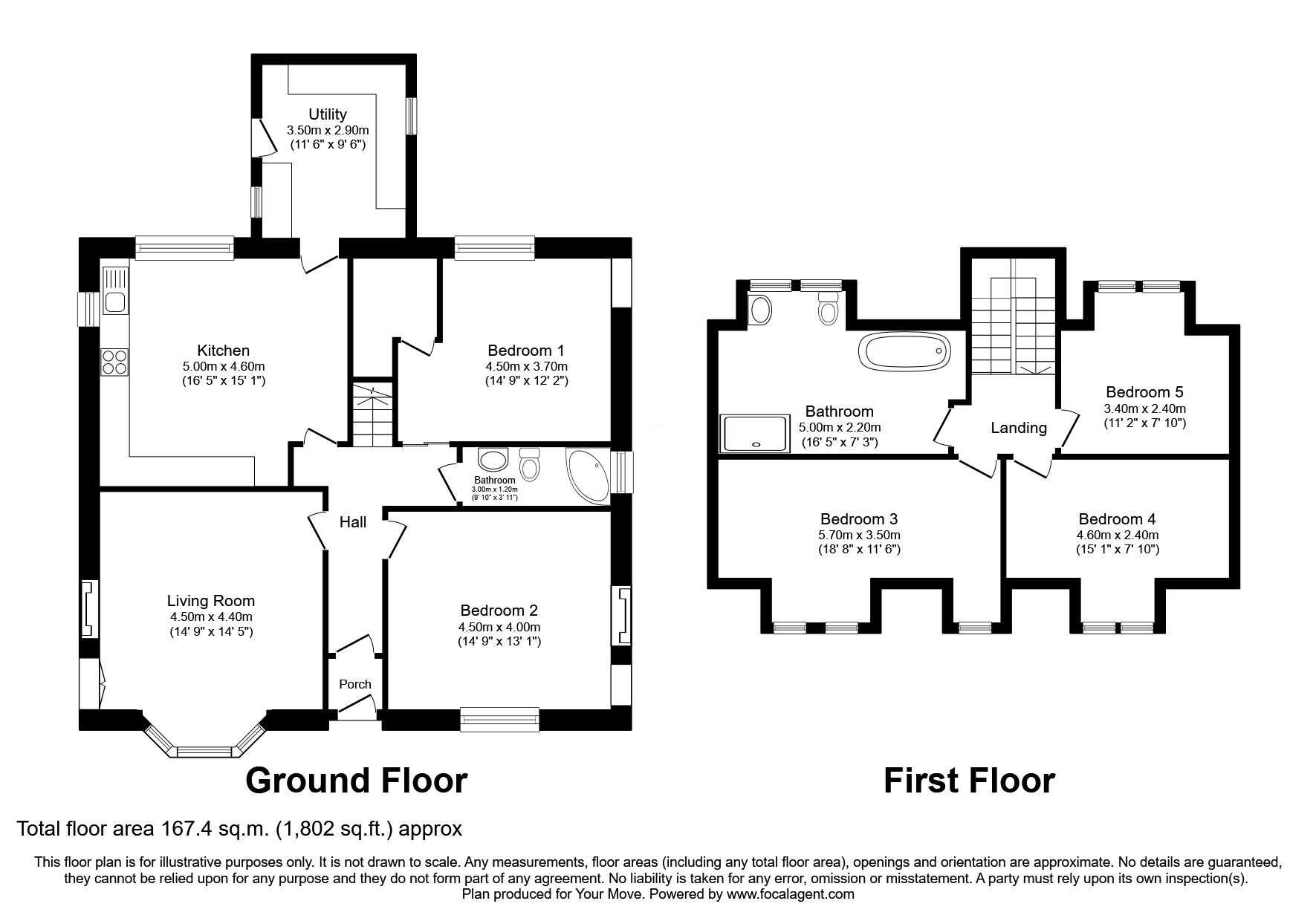 Floorplan of 5 bedroom End Terrace House for sale, Manse Road, Crossgates, Cowdenbeath, KY4