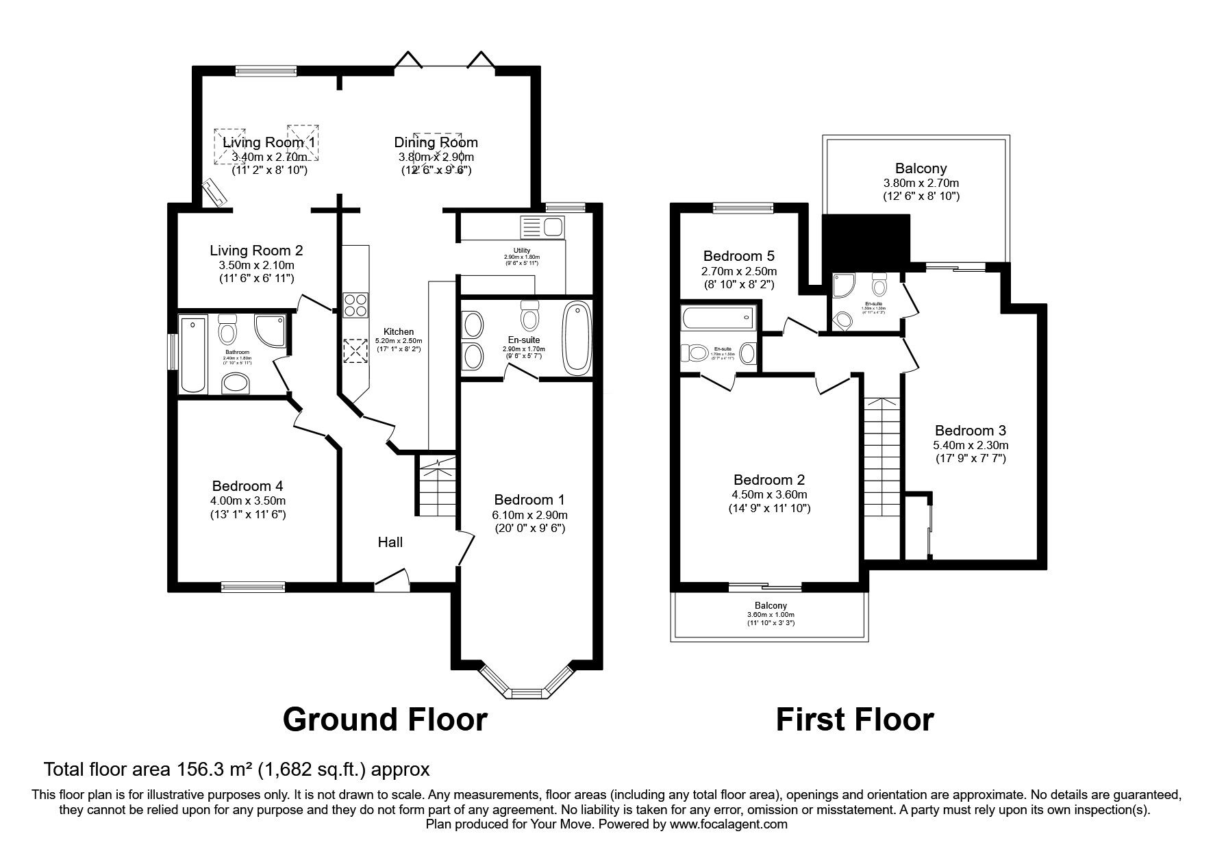 Floorplan of 5 bedroom Detached House for sale, Aberdour Road, Burntisland, Fife, KY3