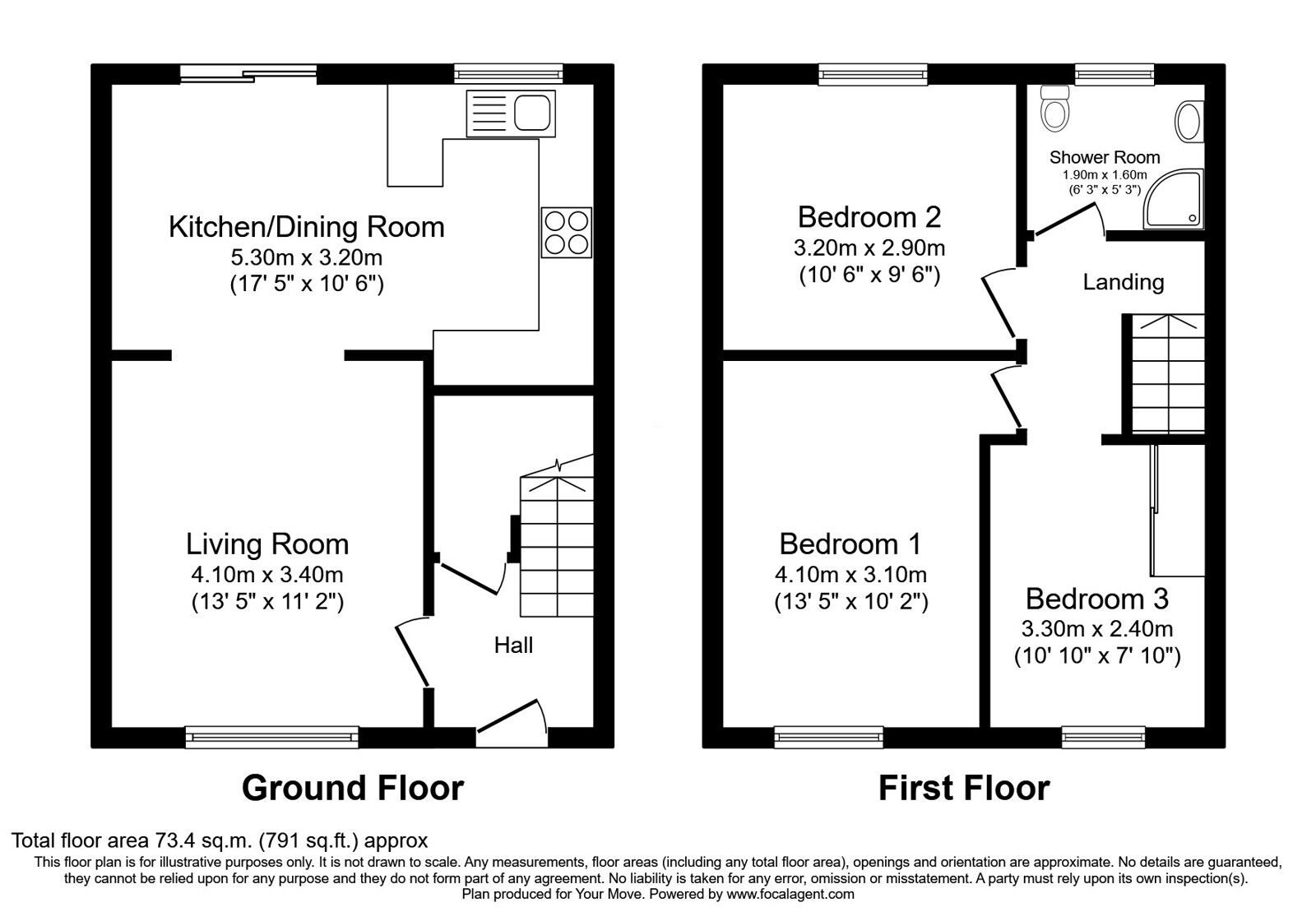 Floorplan of 3 bedroom Semi Detached House for sale, Scotmill Way, Inverkeithing, Fife, KY11