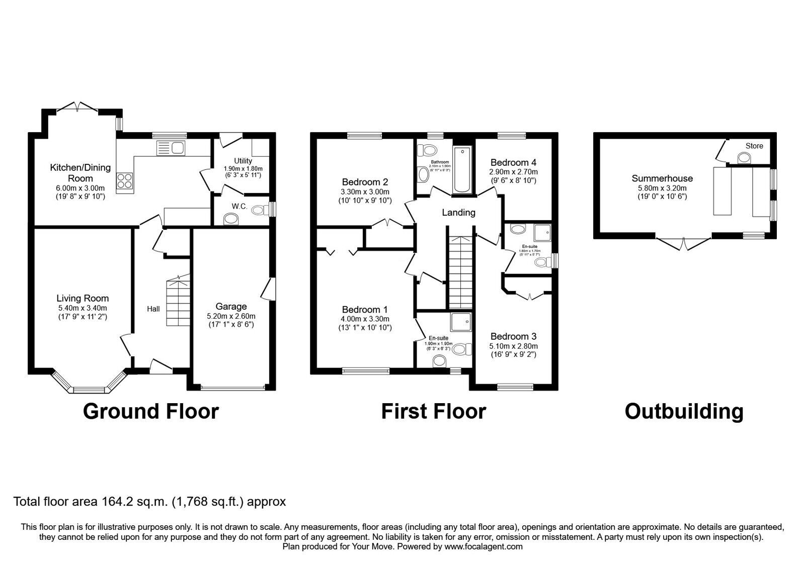 Floorplan of 4 bedroom Detached House for sale, Peasehill Brae, Rosyth, Fife, KY11