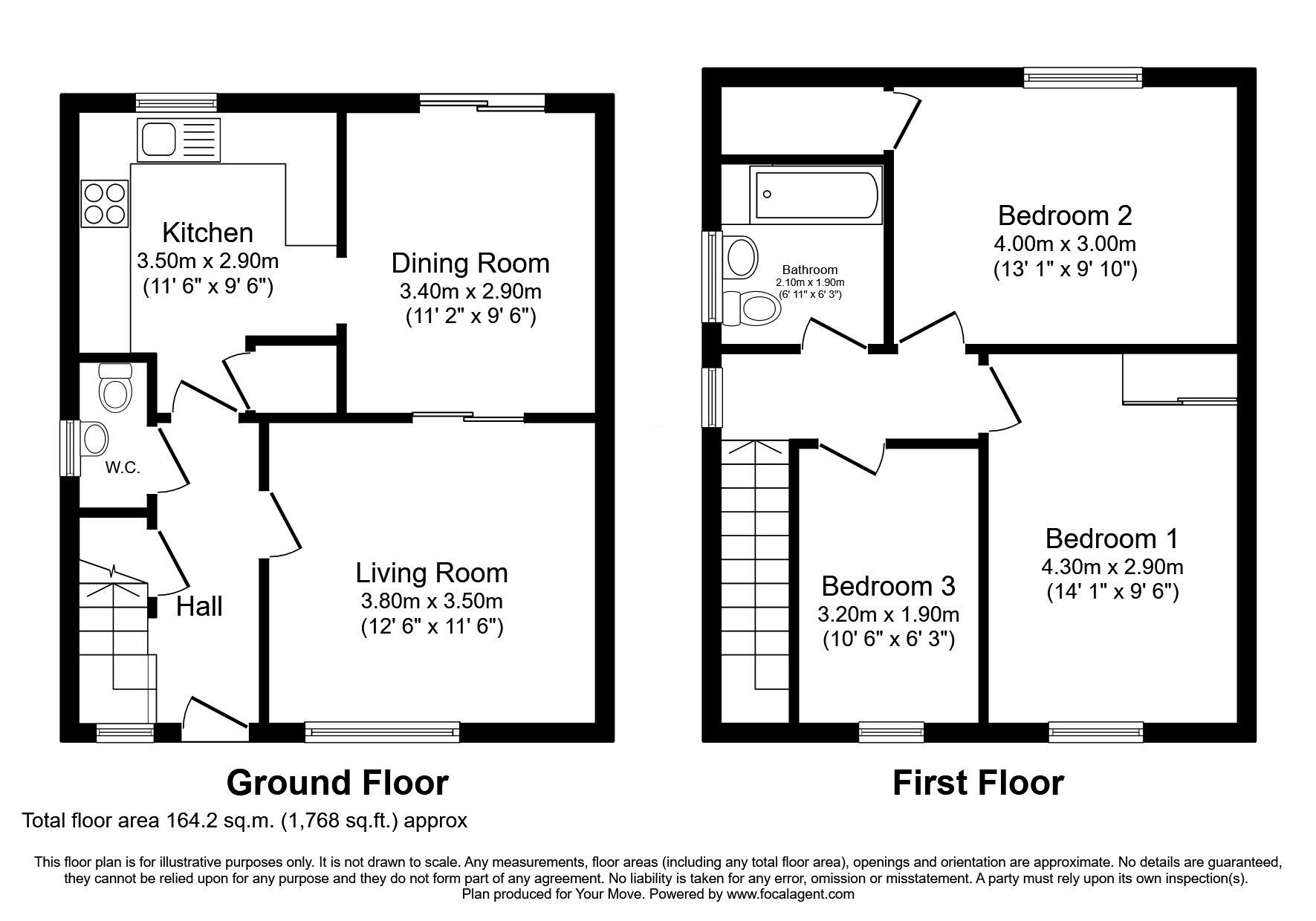 Floorplan of 3 bedroom Detached House for sale, Dalgety Gardens, Dalgety Bay, Fife, KY11