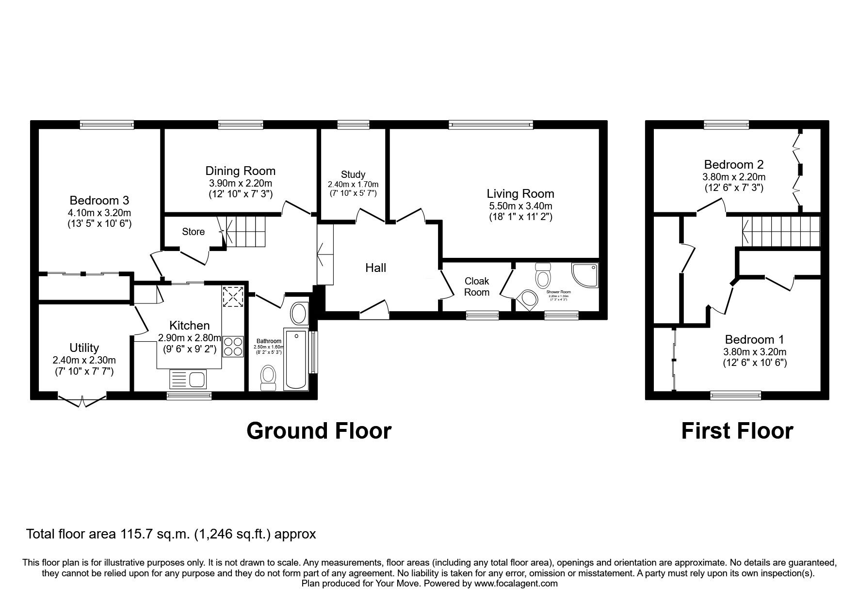 Floorplan of 3 bedroom Detached House for sale, Pinnel Place, Dalgety Bay, Fife, KY11