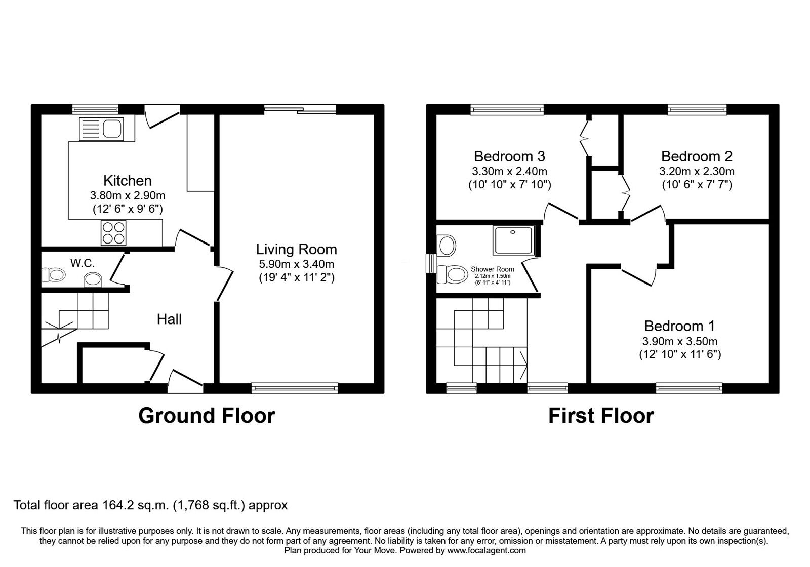 Floorplan of 3 bedroom Detached House for sale, St. Fillans Crescent, Aberdour, Fife, KY3