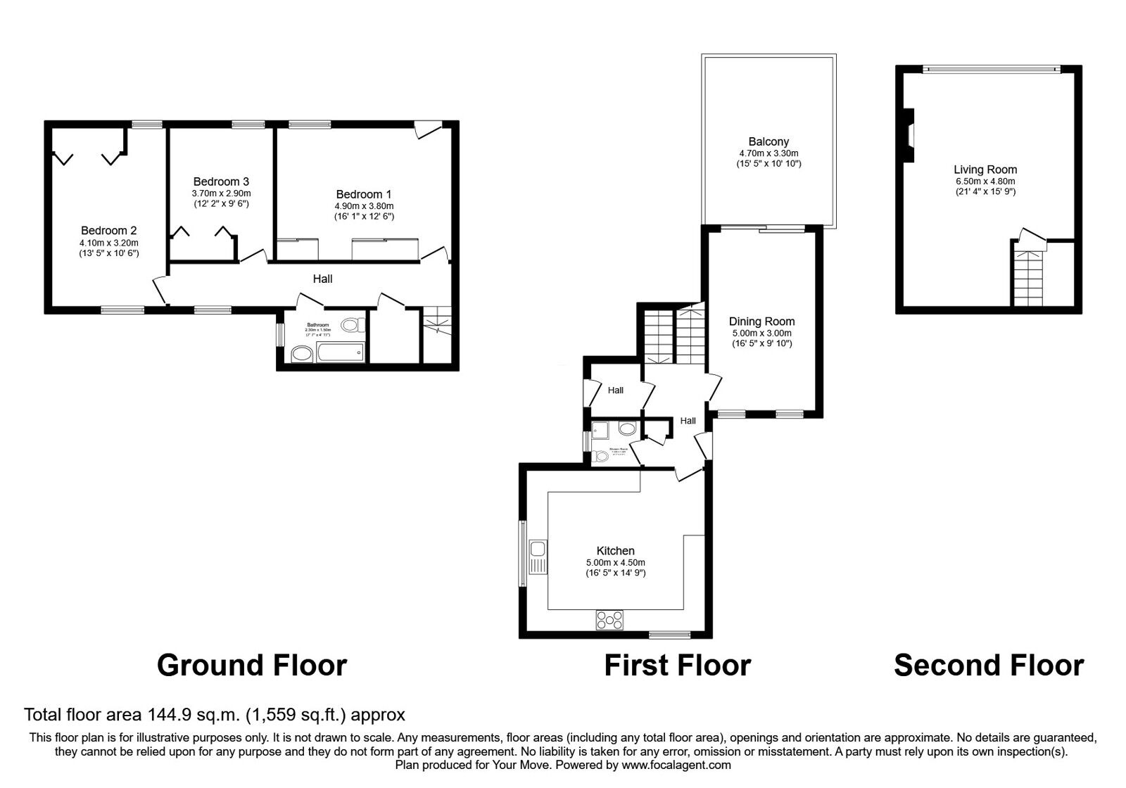 Floorplan of 3 bedroom Detached House for sale, Shore Road, Aberdour, Fife, KY3