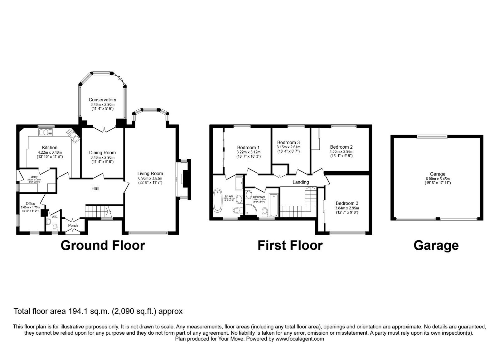Floorplan of 4 bedroom Detached House for sale, Seafield Place, Dalgety Bay, Fife, KY11