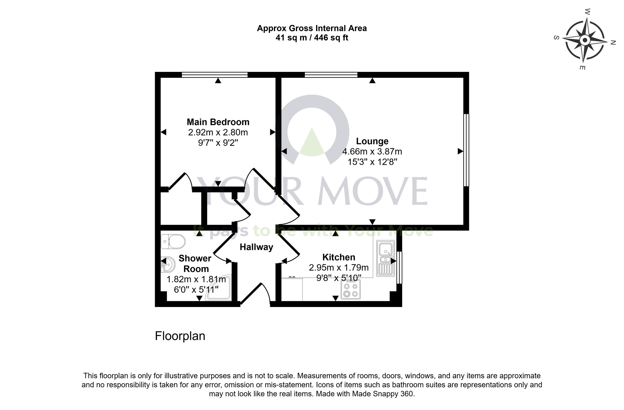 Floorplan of 1 bedroom Flat for sale, The Moorings, Dalgety Bay, Fife, KY11