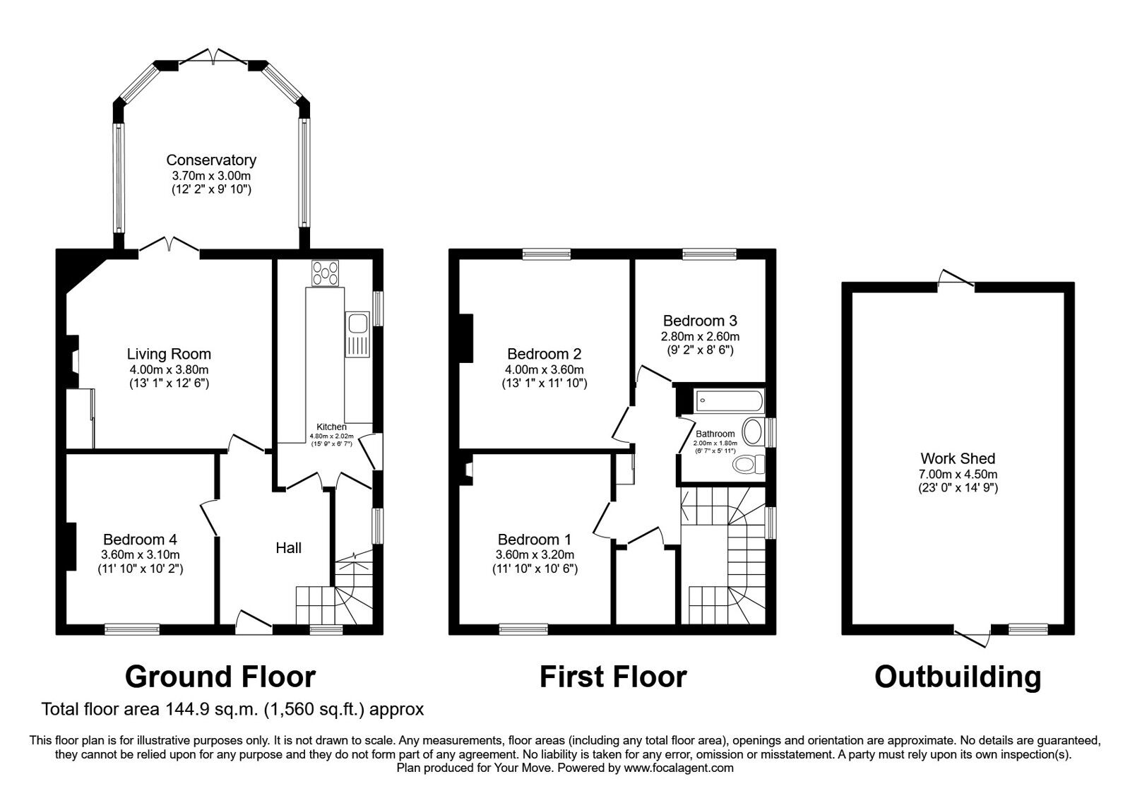 Floorplan of 4 bedroom Semi Detached House for sale, Cromwell Road, Rosyth, Fife, KY11