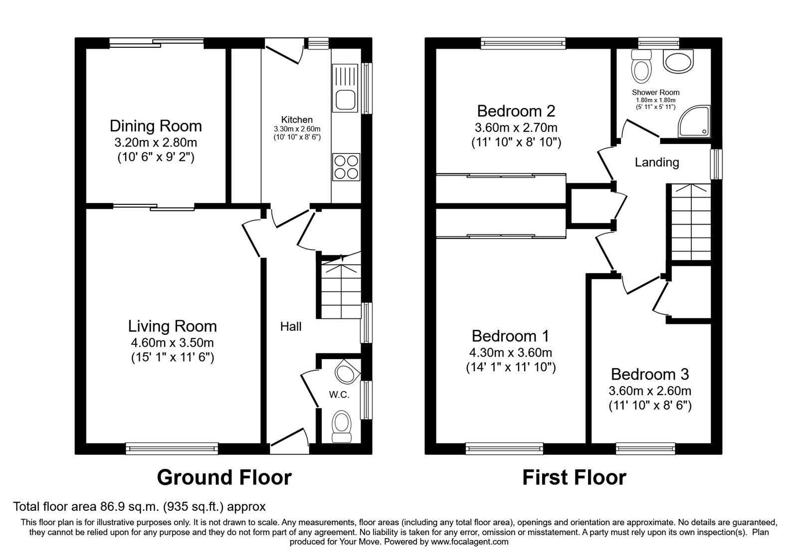 Floorplan of 3 bedroom Detached House for sale, Moray Park, Dalgety Bay, Fife, KY11
