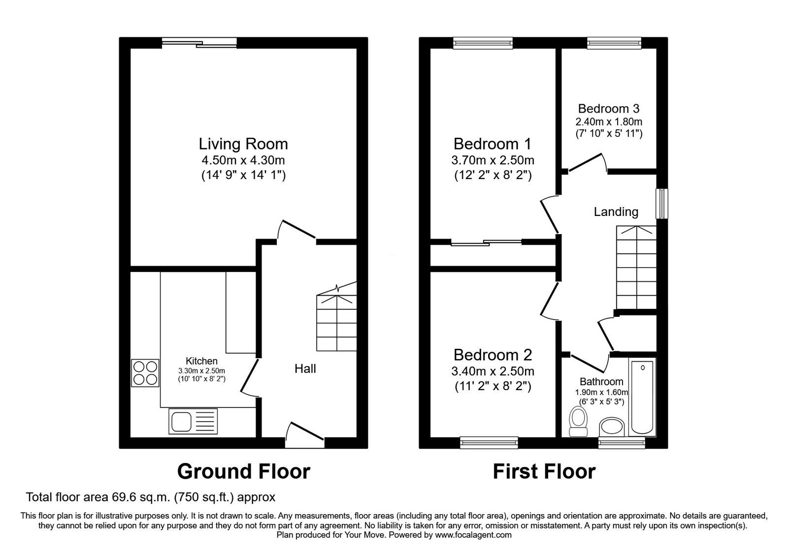 Floorplan of 3 bedroom Semi Detached House for sale, Markfield Road, Dalgety Bay, Fife, KY11