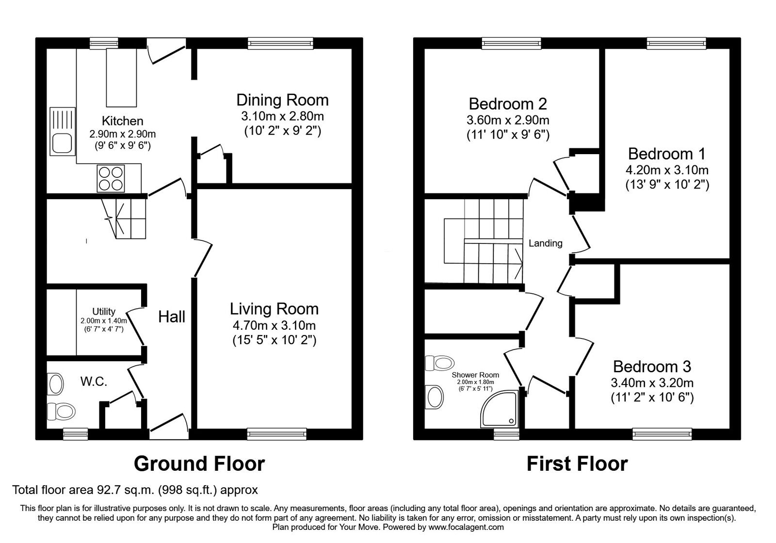 Floorplan of 3 bedroom Detached House for sale, Meadowfield, Dalgety Bay, Fife, KY11