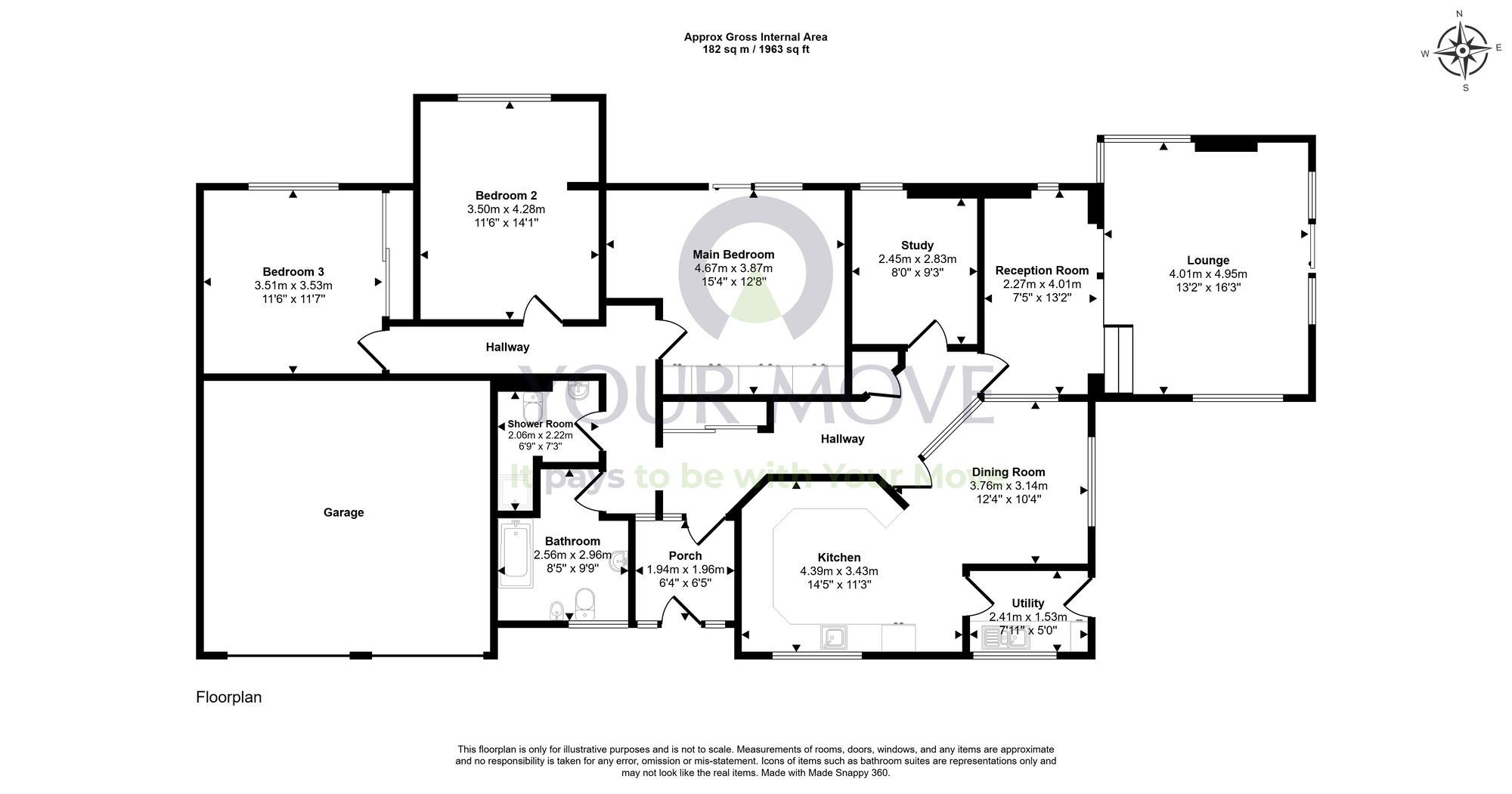 Floorplan of 4 bedroom Detached Bungalow for sale, Camdean Crescent, Rosyth, Fife, KY11