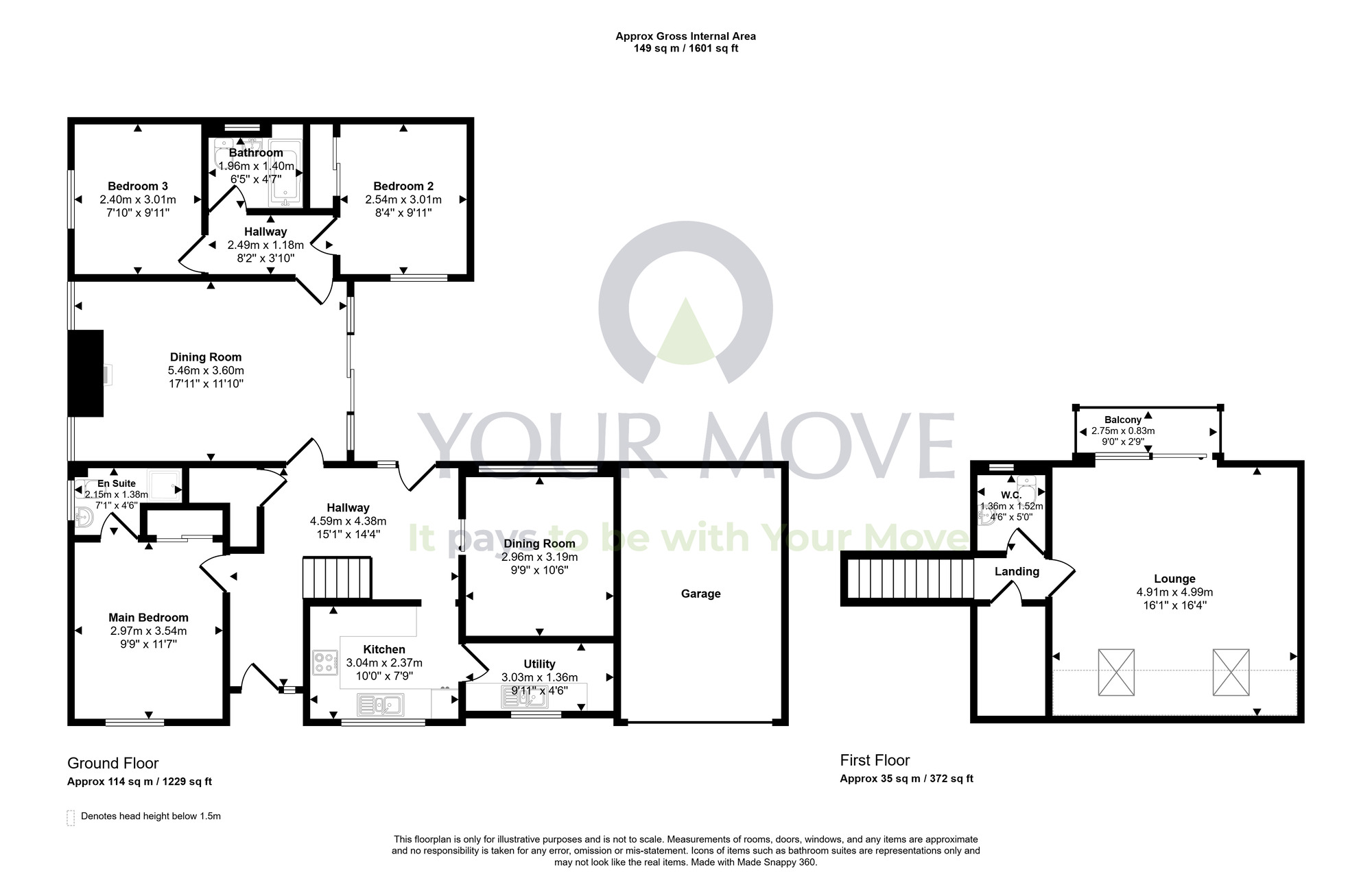Floorplan of 3 bedroom Detached Bungalow for sale, River View, Dalgety Bay, Fife, KY11