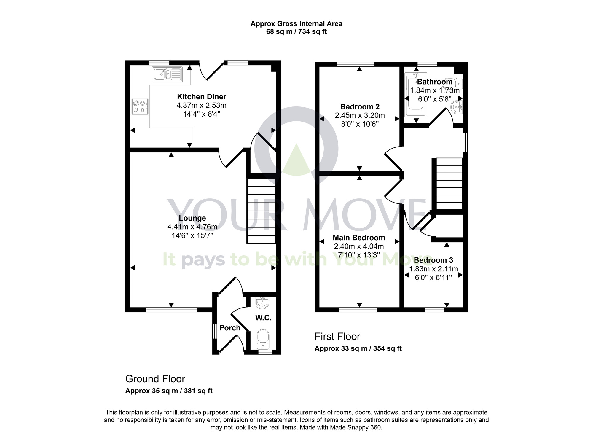 Floorplan of 3 bedroom Semi Detached House for sale, Letham Way, Dalgety Bay, Fife, KY11