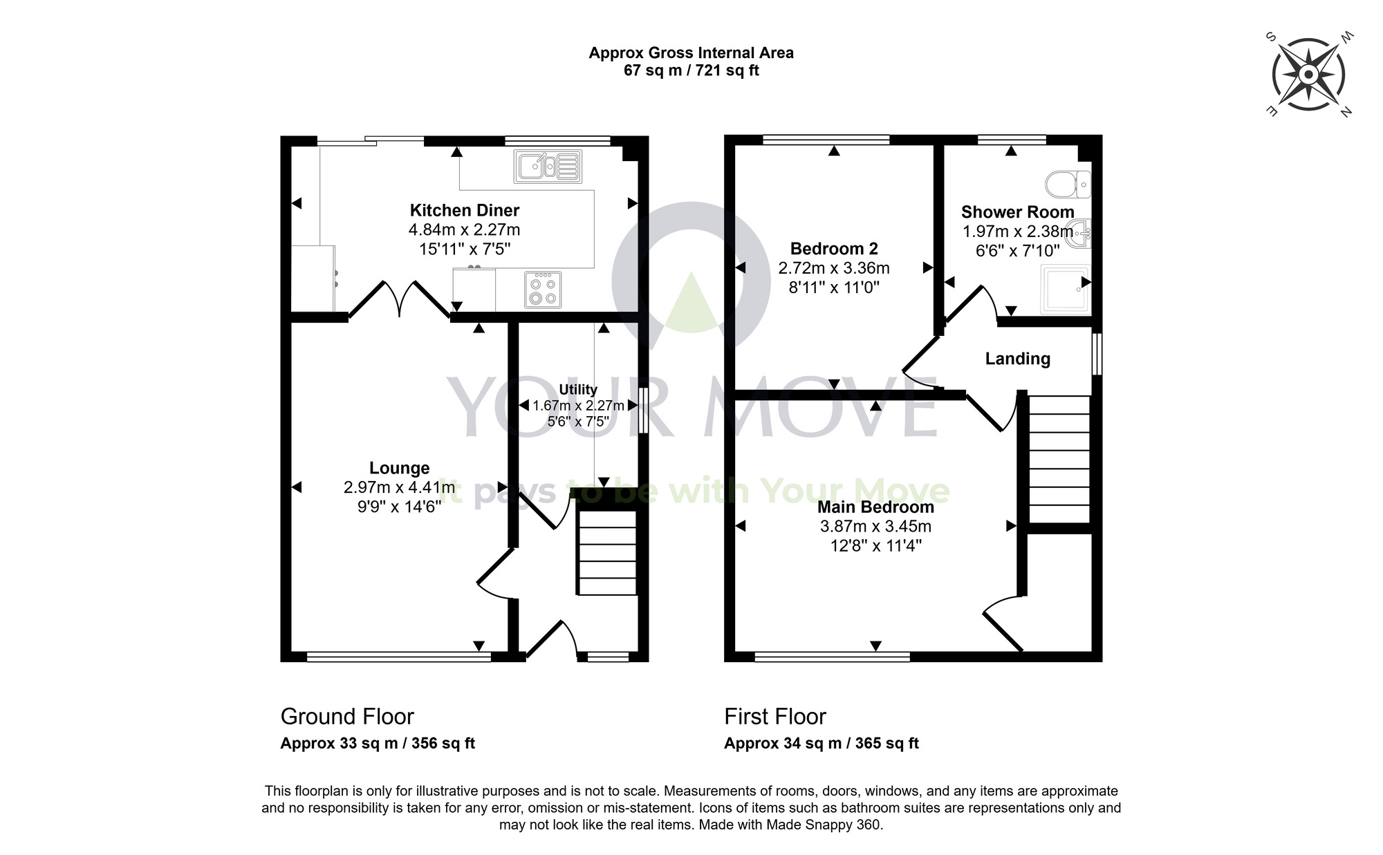 Floorplan of 2 bedroom Semi Detached House for sale, Strathbeg Drive, Dalgety Bay, Fife, KY11