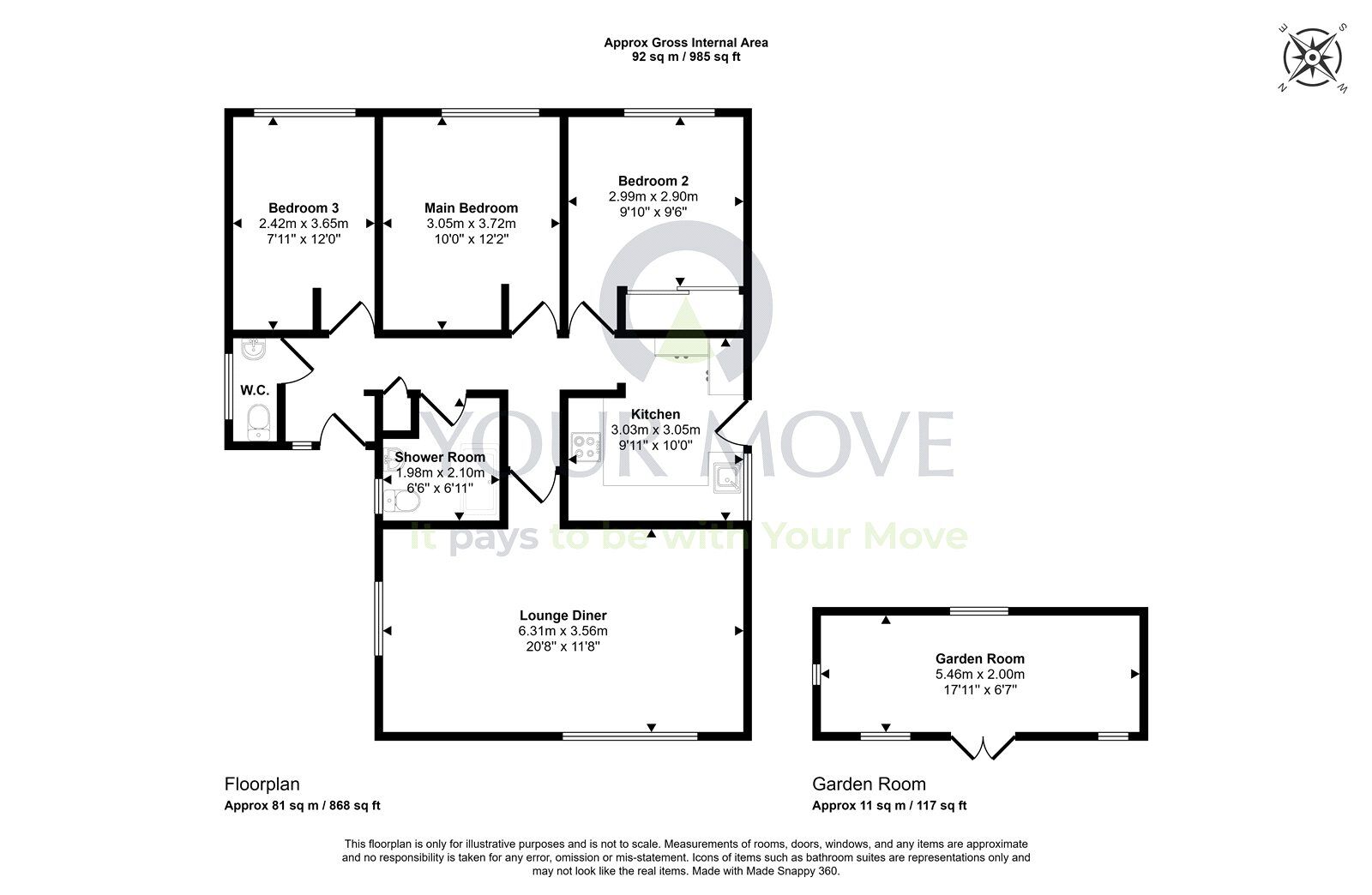 Floorplan of 3 bedroom Detached Bungalow for sale, Bolam Drive, Burntisland, Fife, KY3