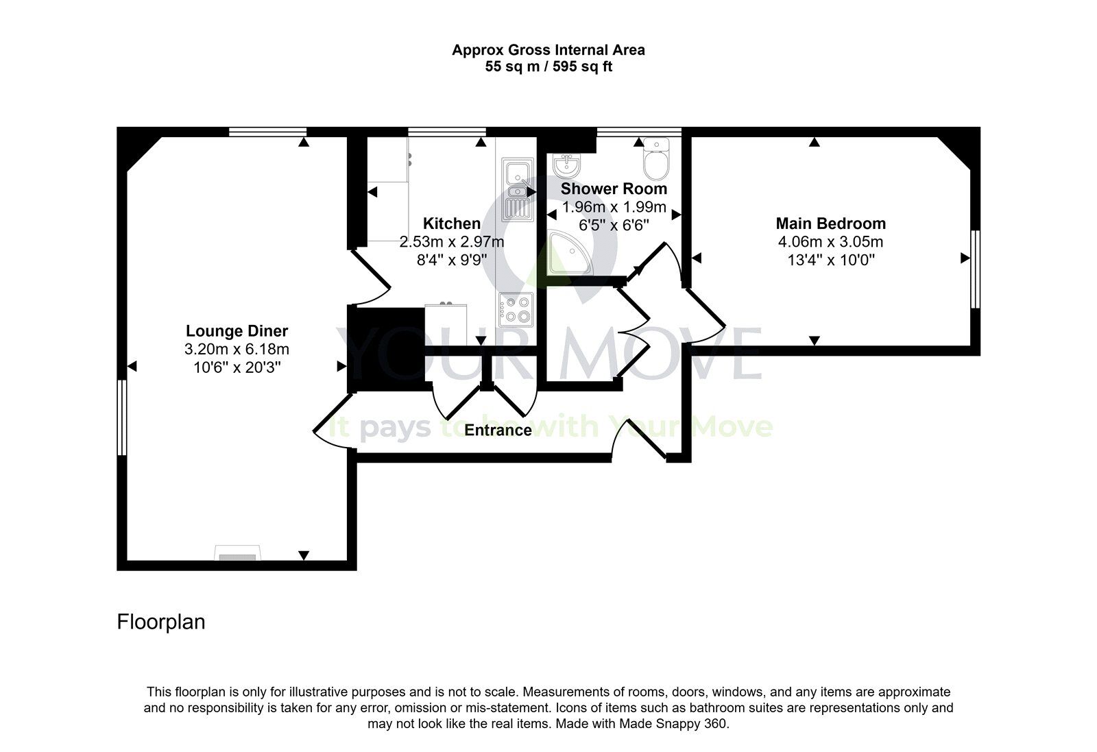 Floorplan of 1 bedroom Flat for sale, West Leven Street, Burntisland, Fife, KY3