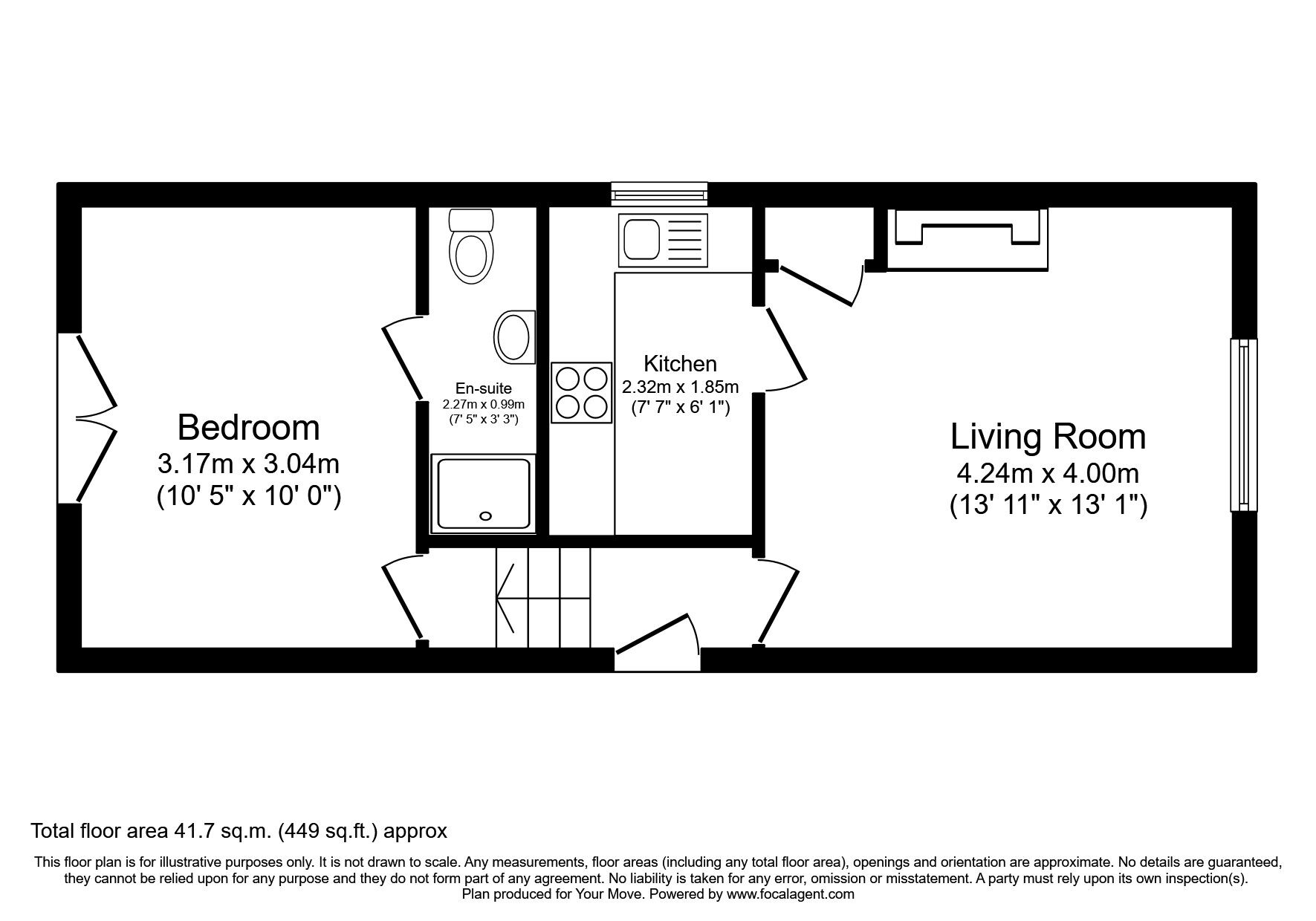 Floorplan of 1 bedroom  Flat to rent, High Church Wynd, Yarm, Cleveland, TS15