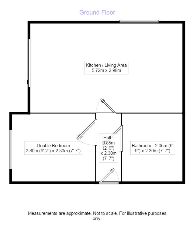 Floorplan of 1 bedroom  Flat for sale, Pennyroyal Road, Cleveland, TS18