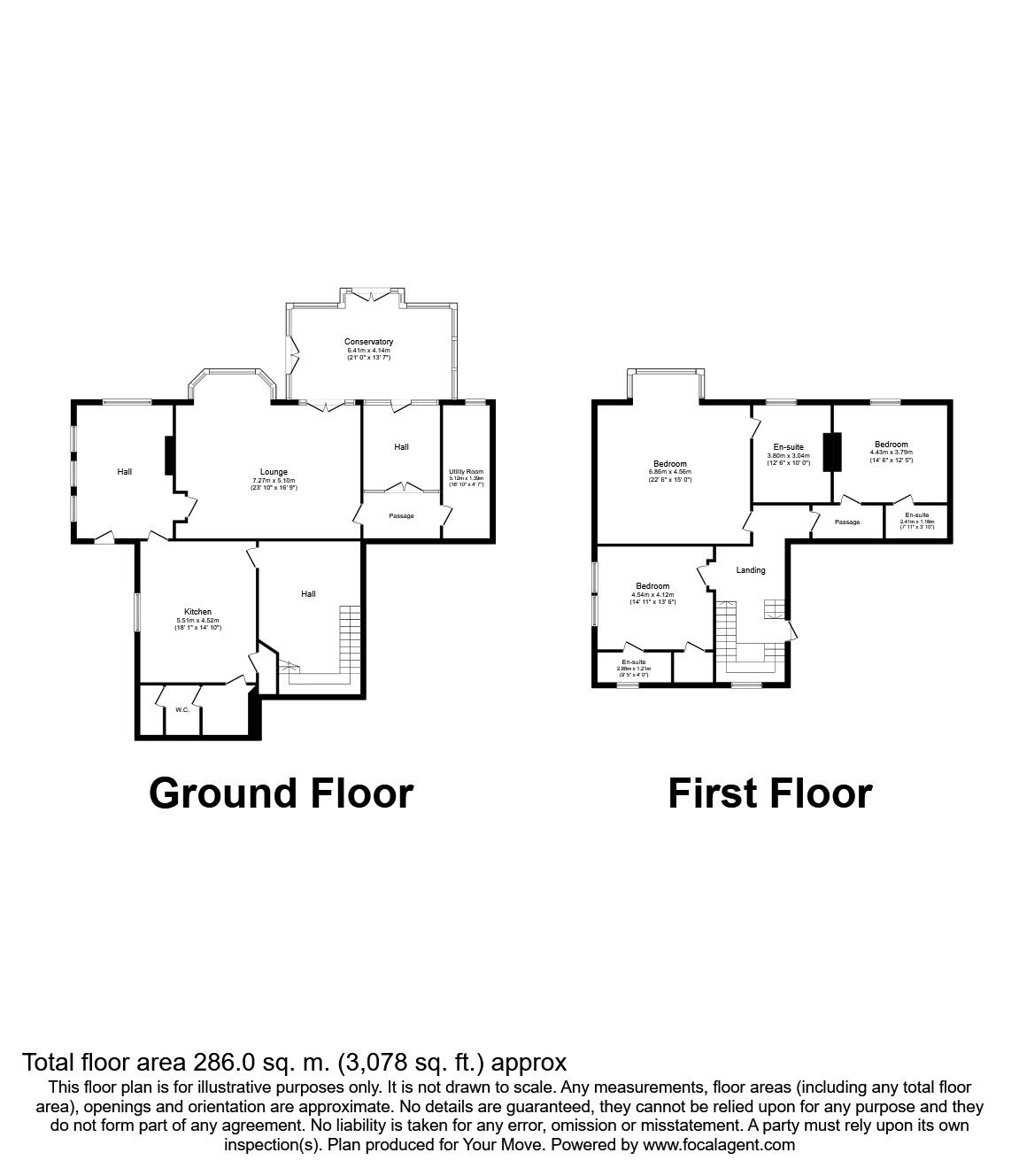 Floorplan of 3 bedroom House to rent, Piercebridge, Darlington, County Durham, DL2
