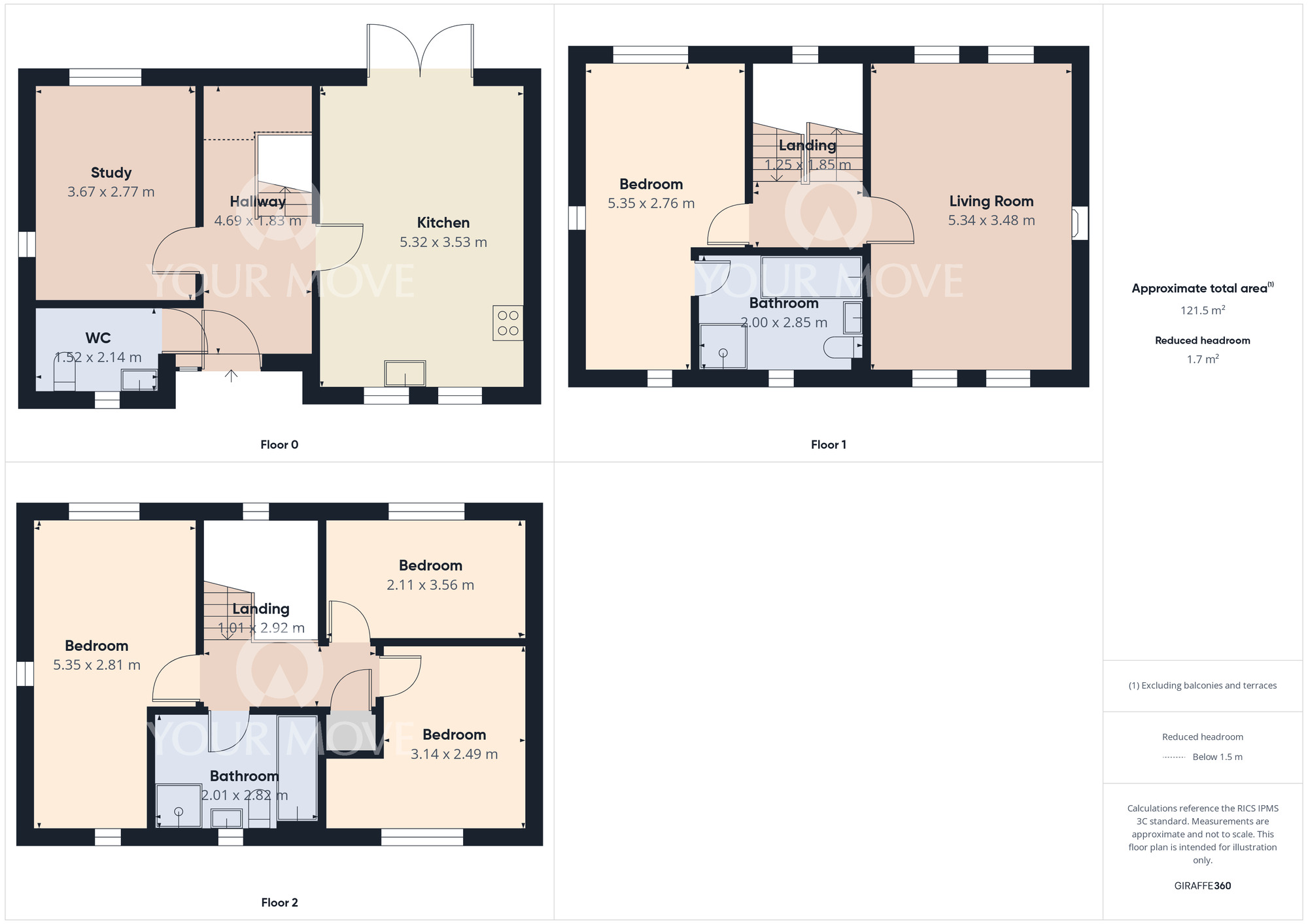Floorplan of 4 bedroom End Terrace House for sale, George Stephenson Drive, Darlington, Durham, DL2